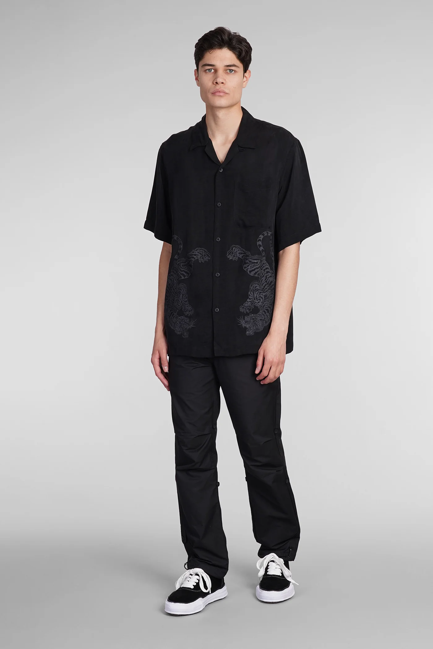 Shirt in black polyamide polyester - Image 2