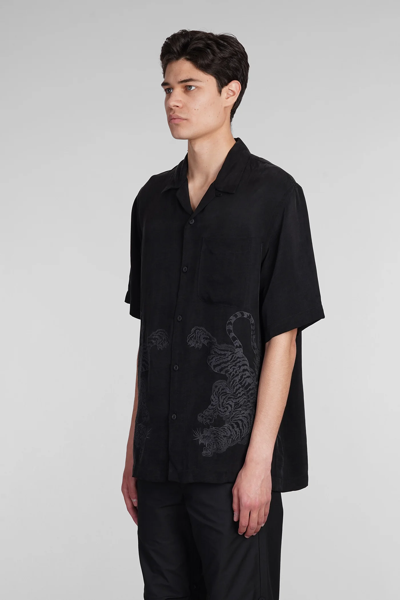 Shirt in black polyamide polyester - Image 4