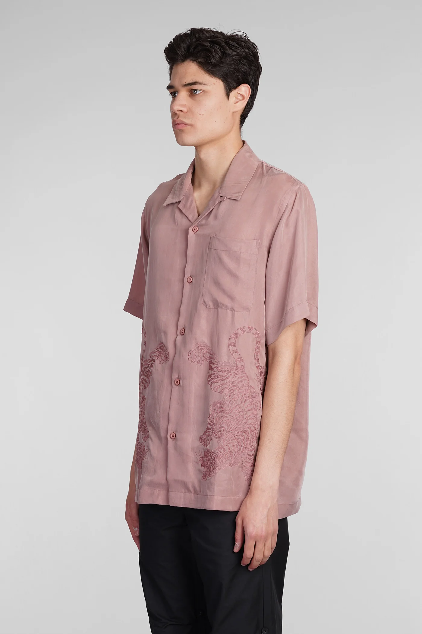 Shirt in rose-pink polyamide polyester - Image 4