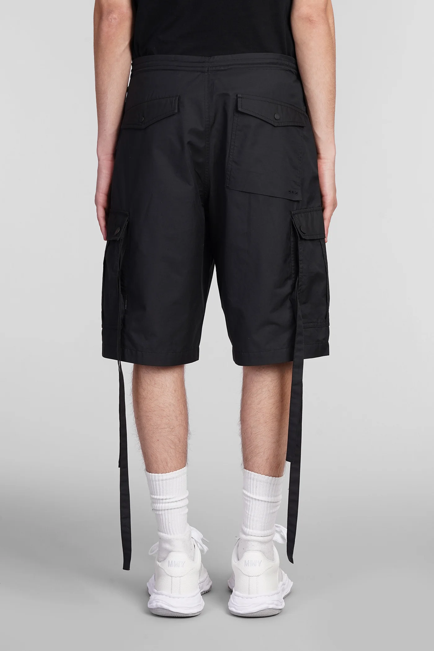Shorts in black cotton - Image 3