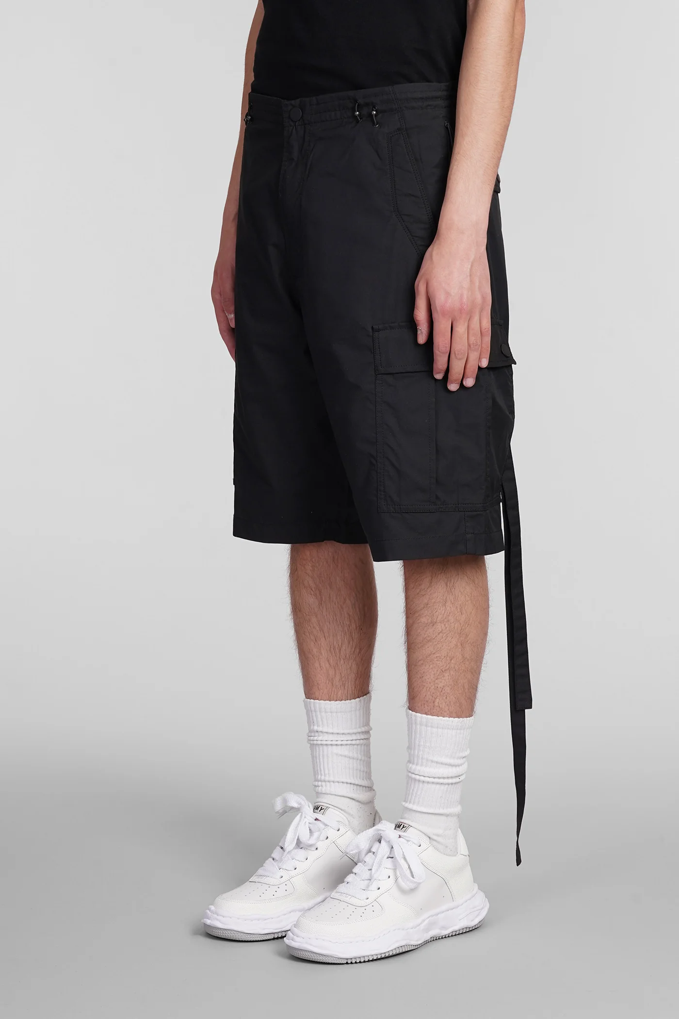 Shorts in black cotton - Image 4