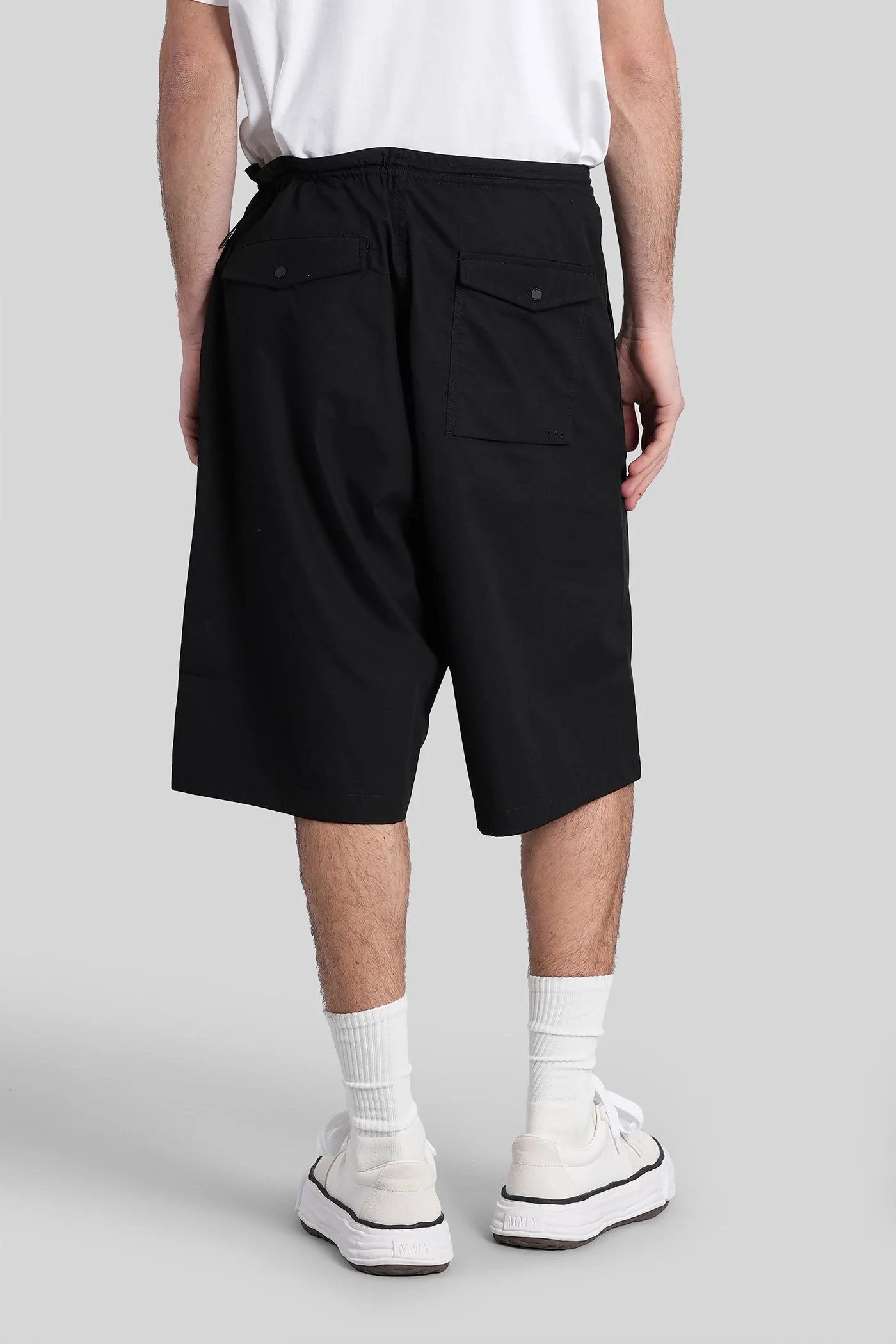 Shorts in black cotton - Image 3
