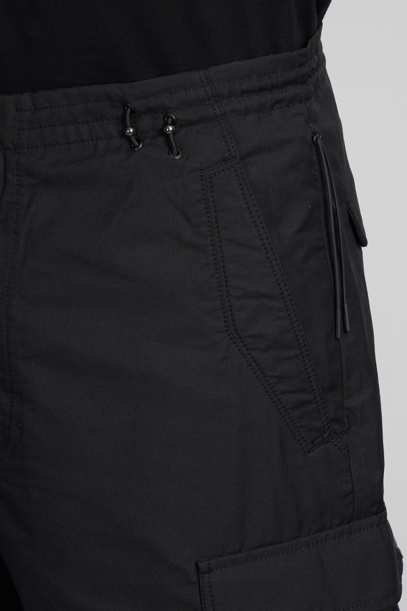 Shorts in black cotton - Image 5