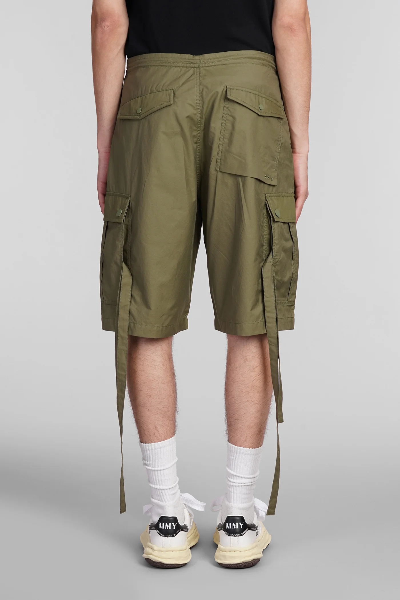Shorts in green cotton - Image 3