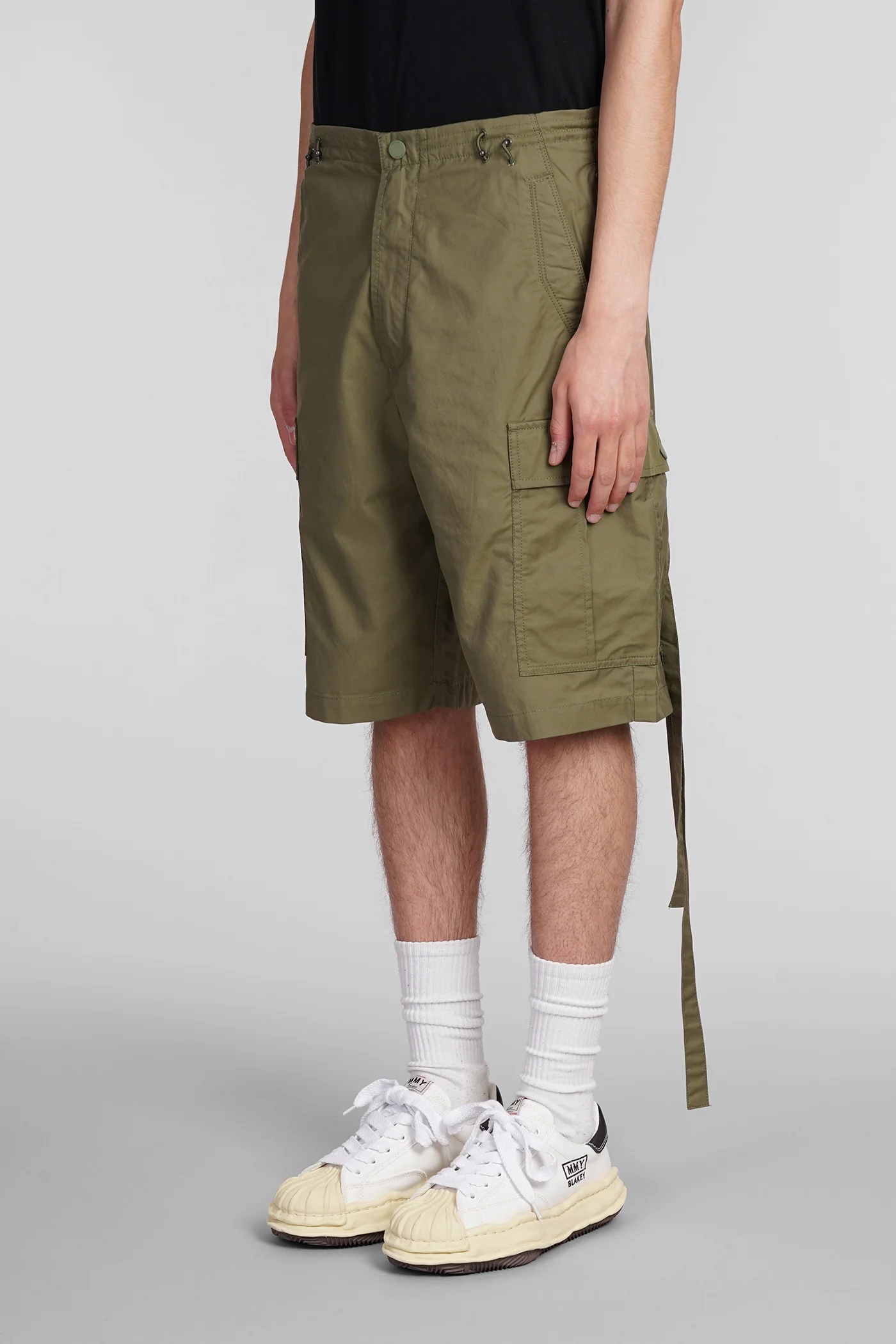 Shorts in green cotton - Image 4