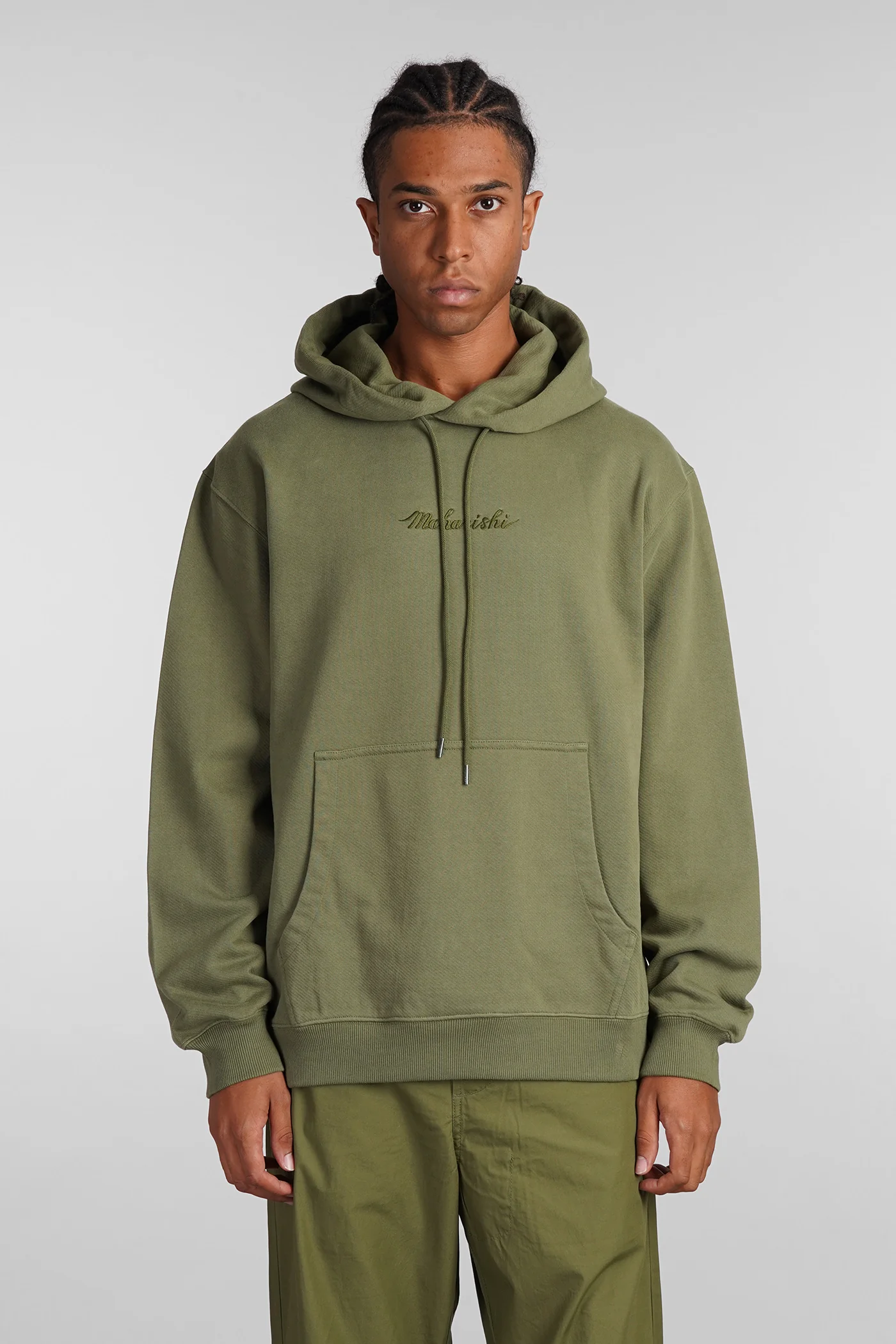 Sweatshirt in green cotton