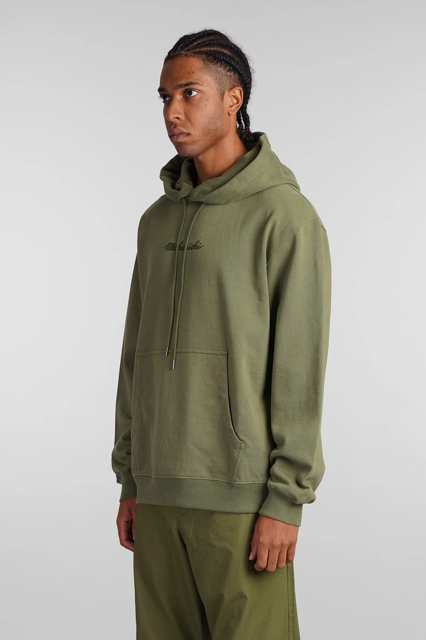Sweatshirt in green cotton - Image 4
