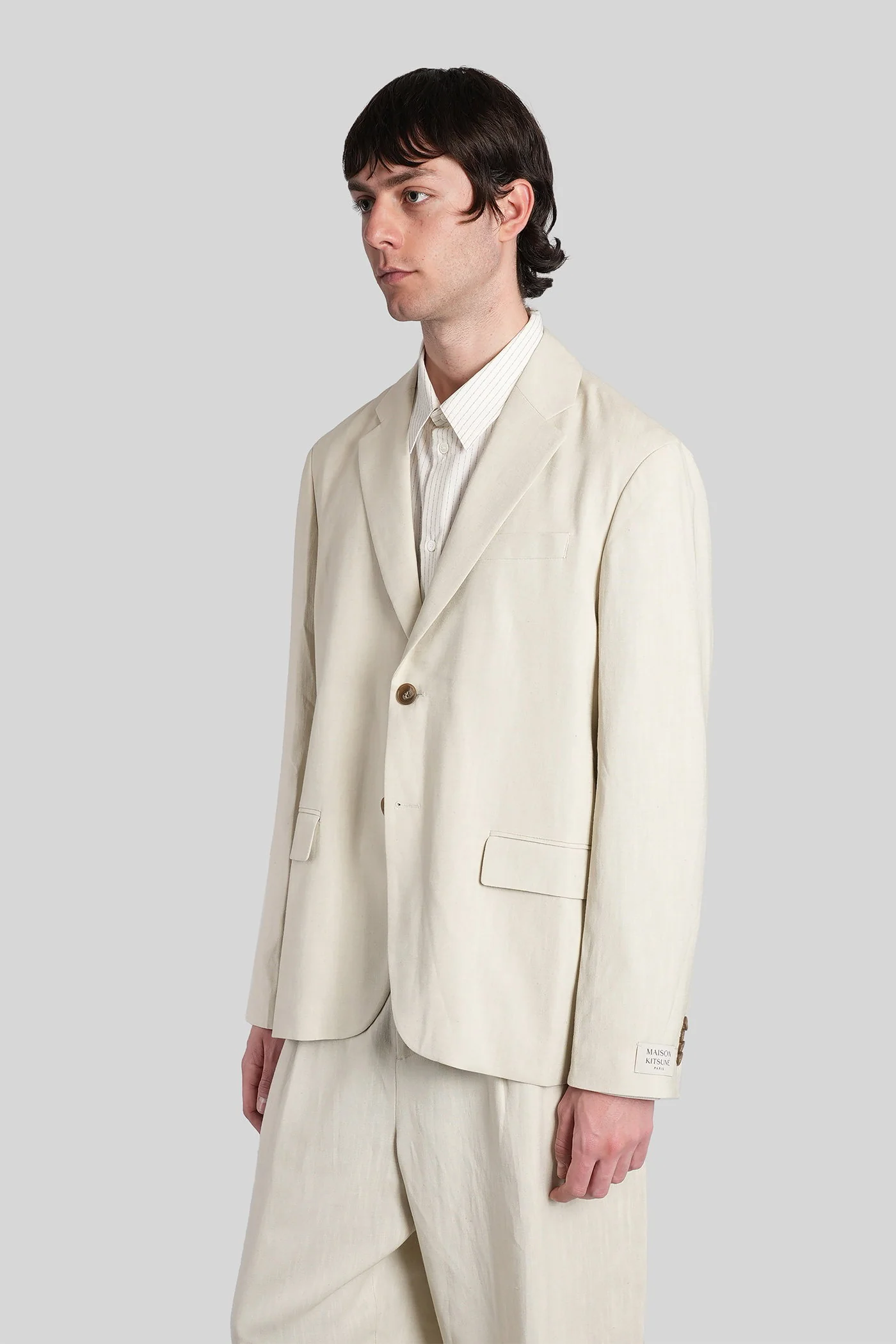 Blazer in beige viscose - Image 4