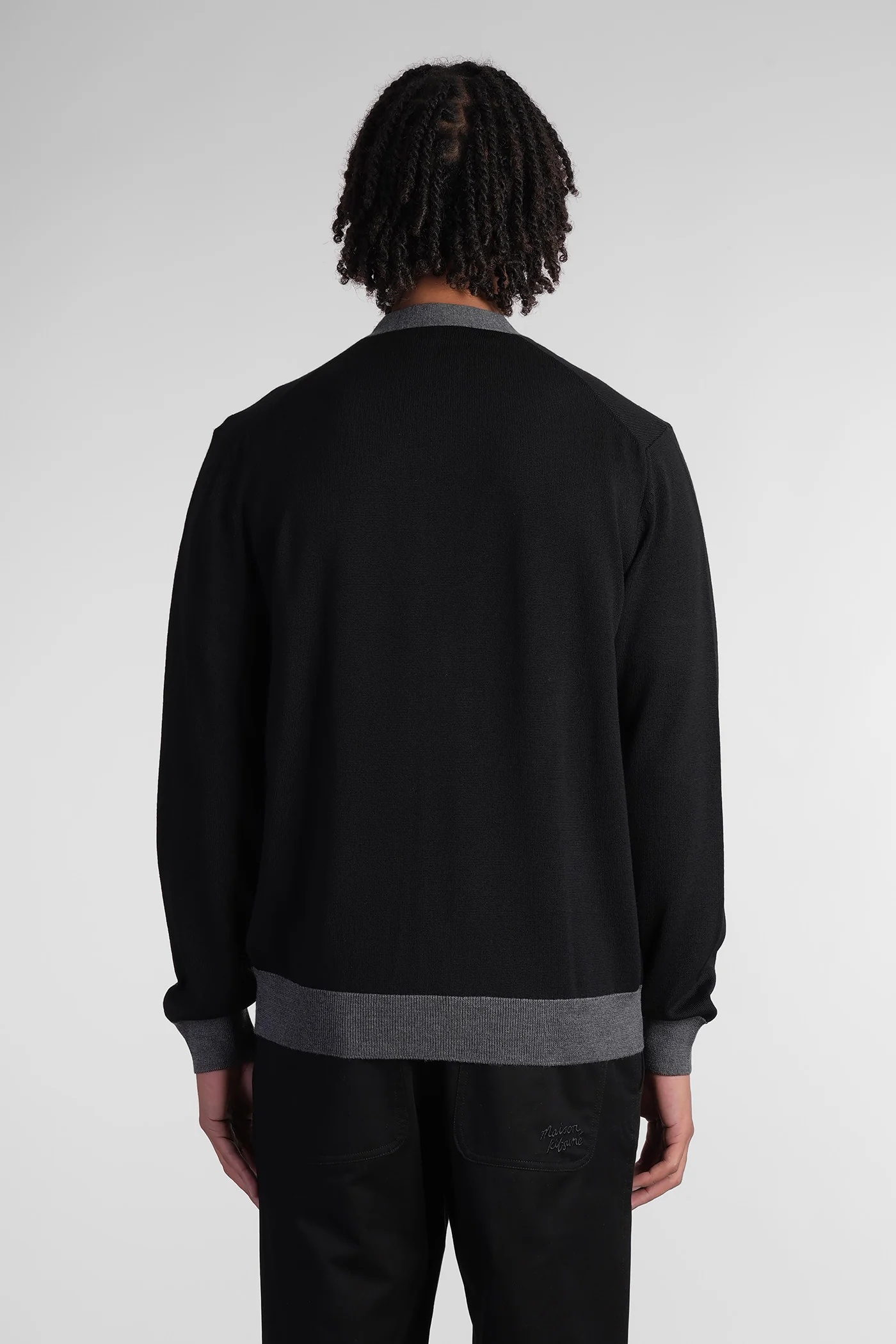 Cardigan in black wool - Image 3