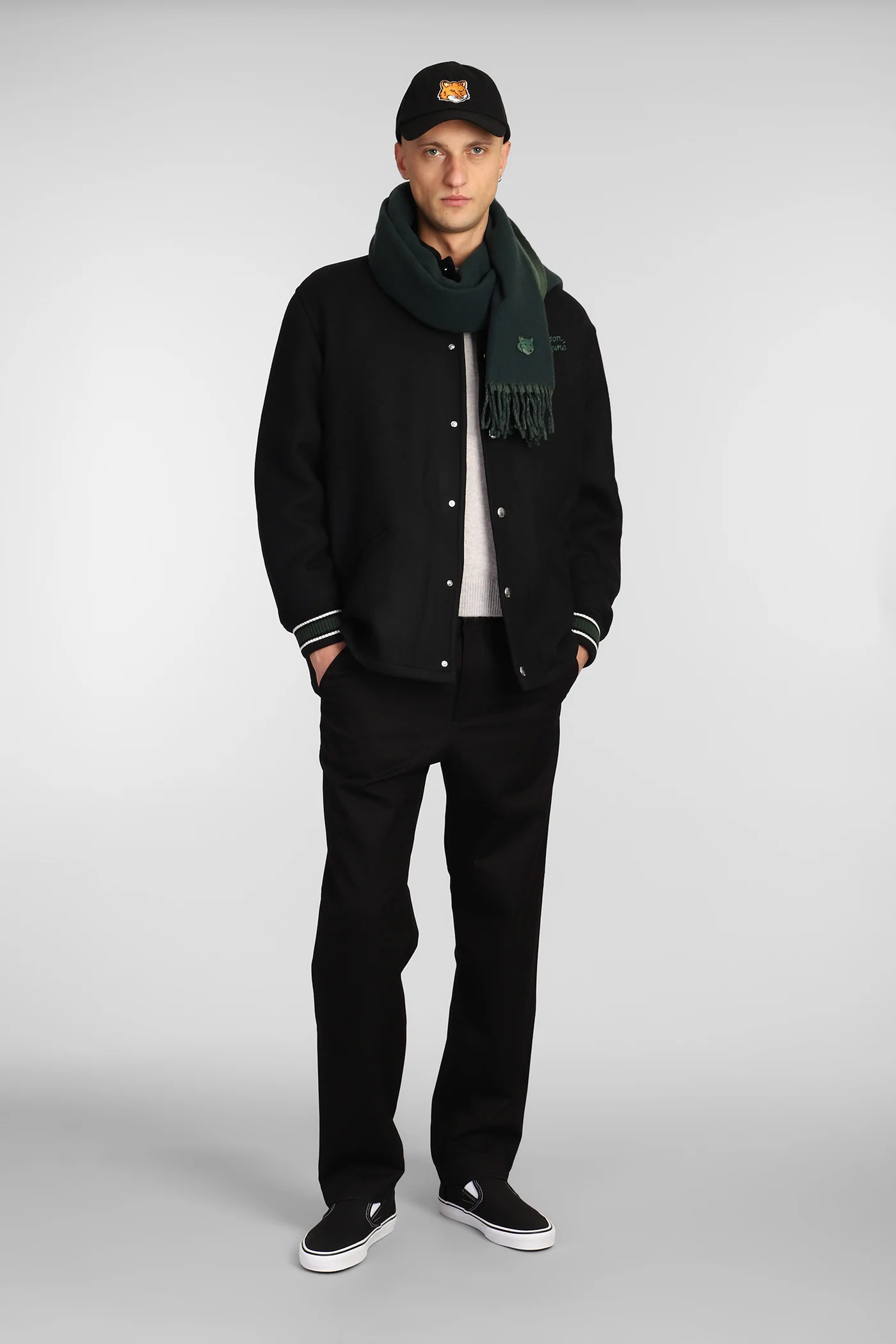 Casual jacket in black wool - Image 2
