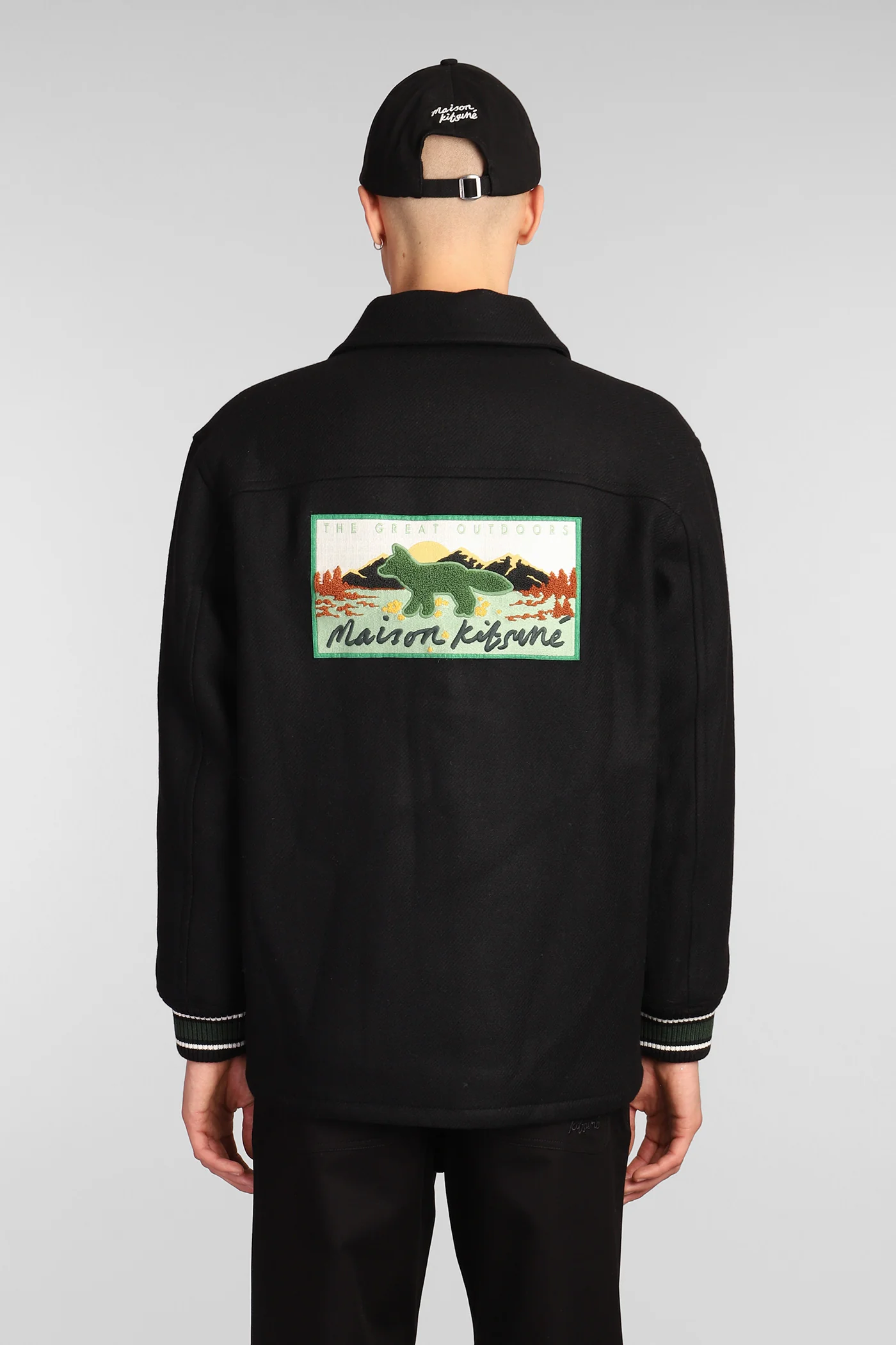 Casual jacket in black wool - Image 3