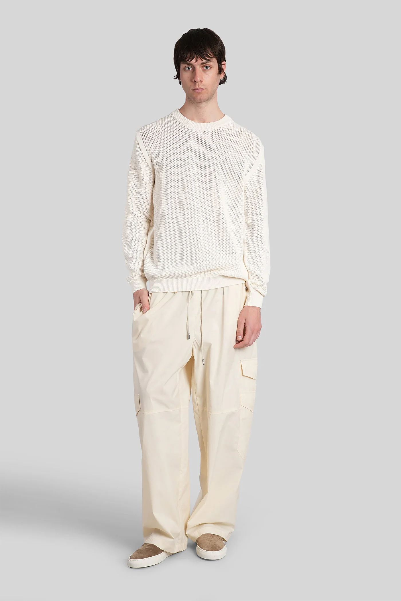 Pants in beige cotton - Image 2