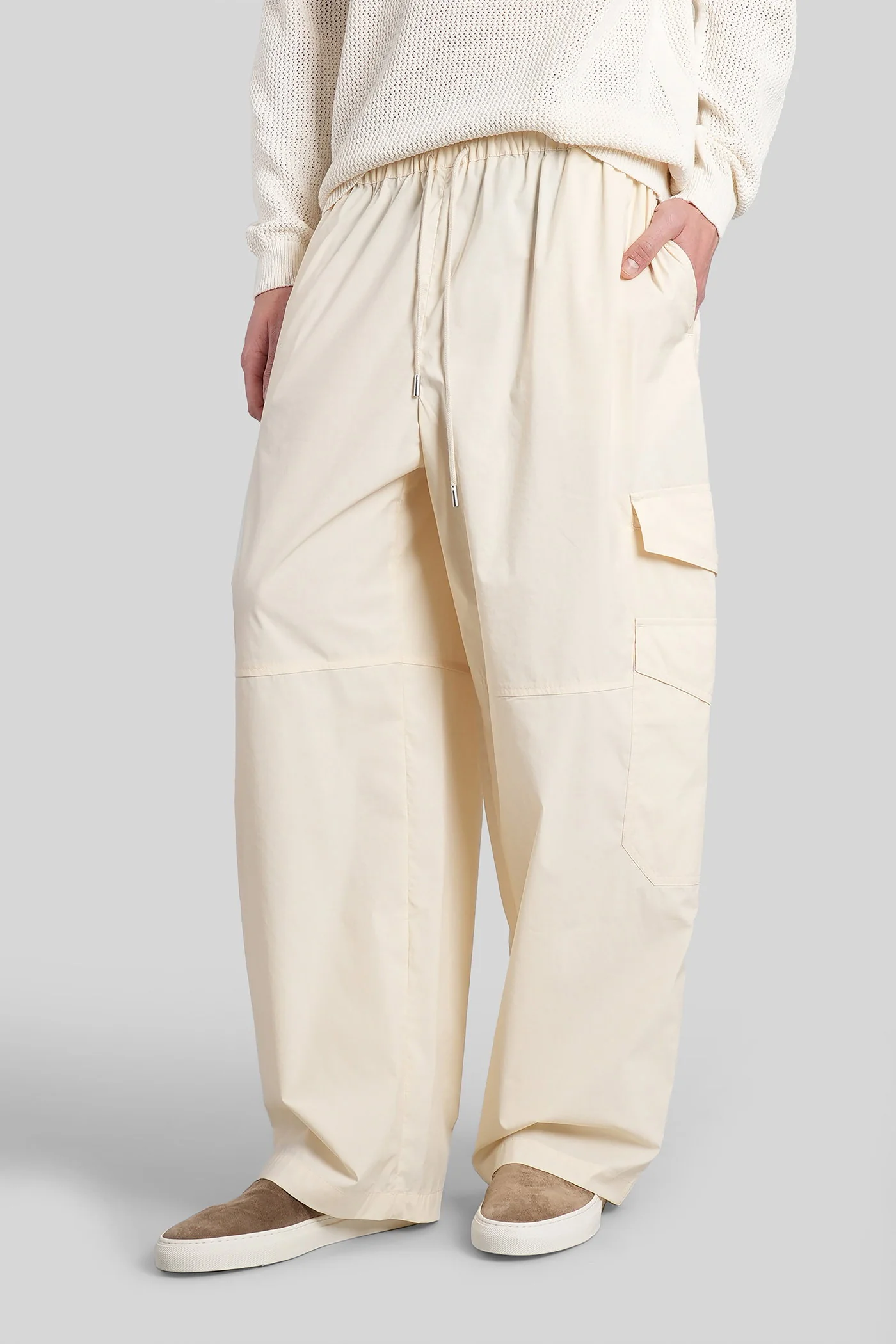 Pants in beige cotton - Image 4
