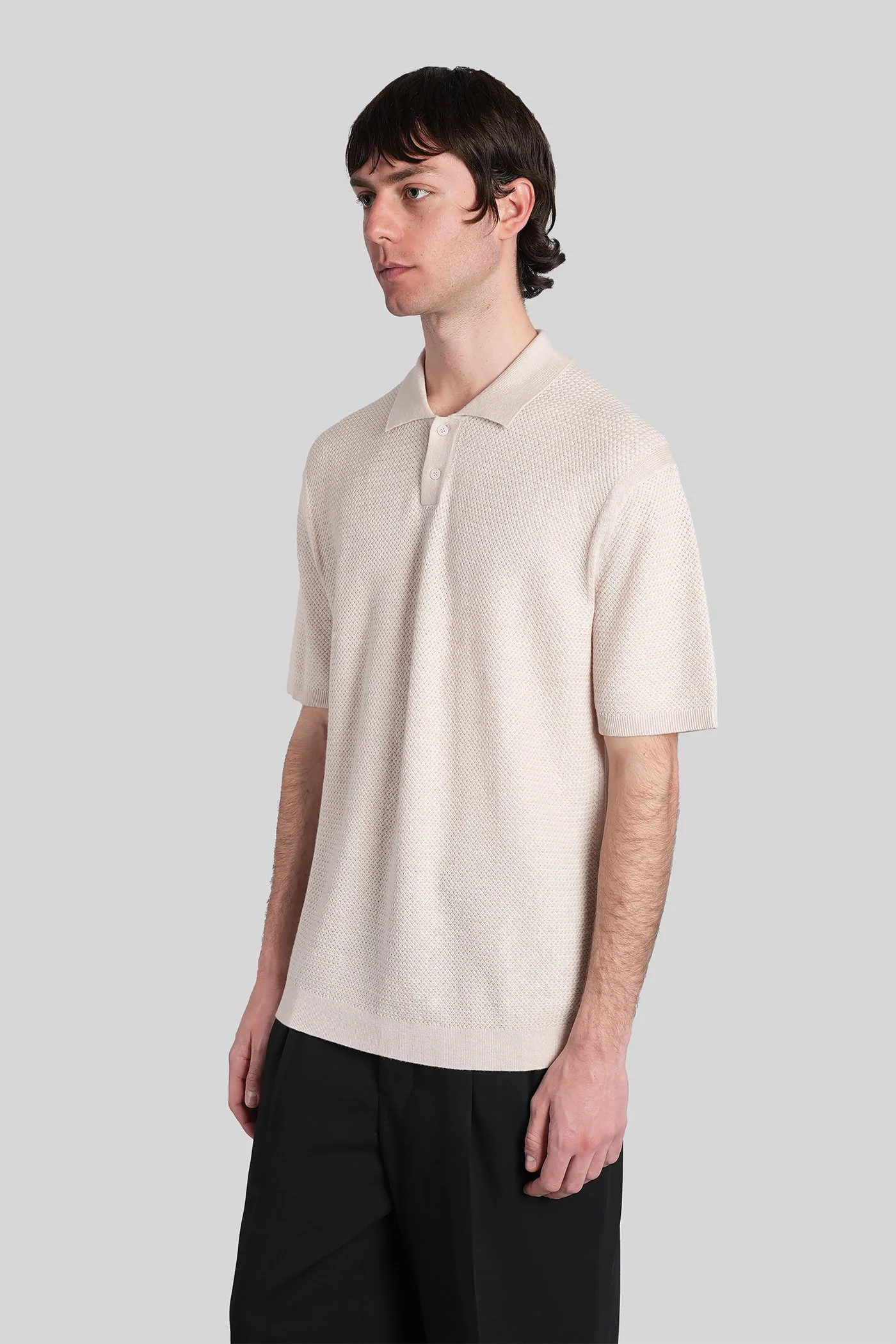 Polo in beige wool - Image 4