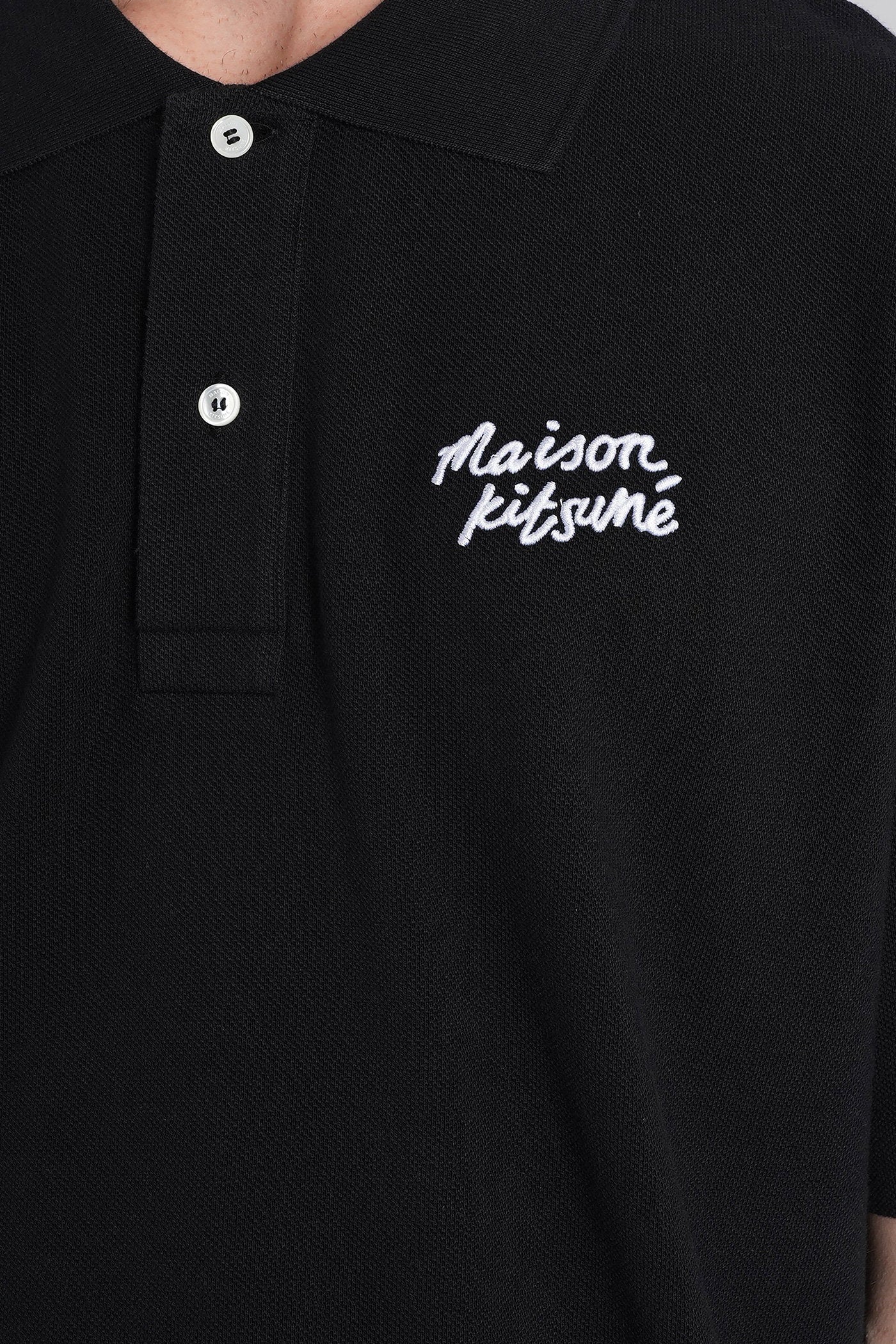 Polo in black cotton - Image 5