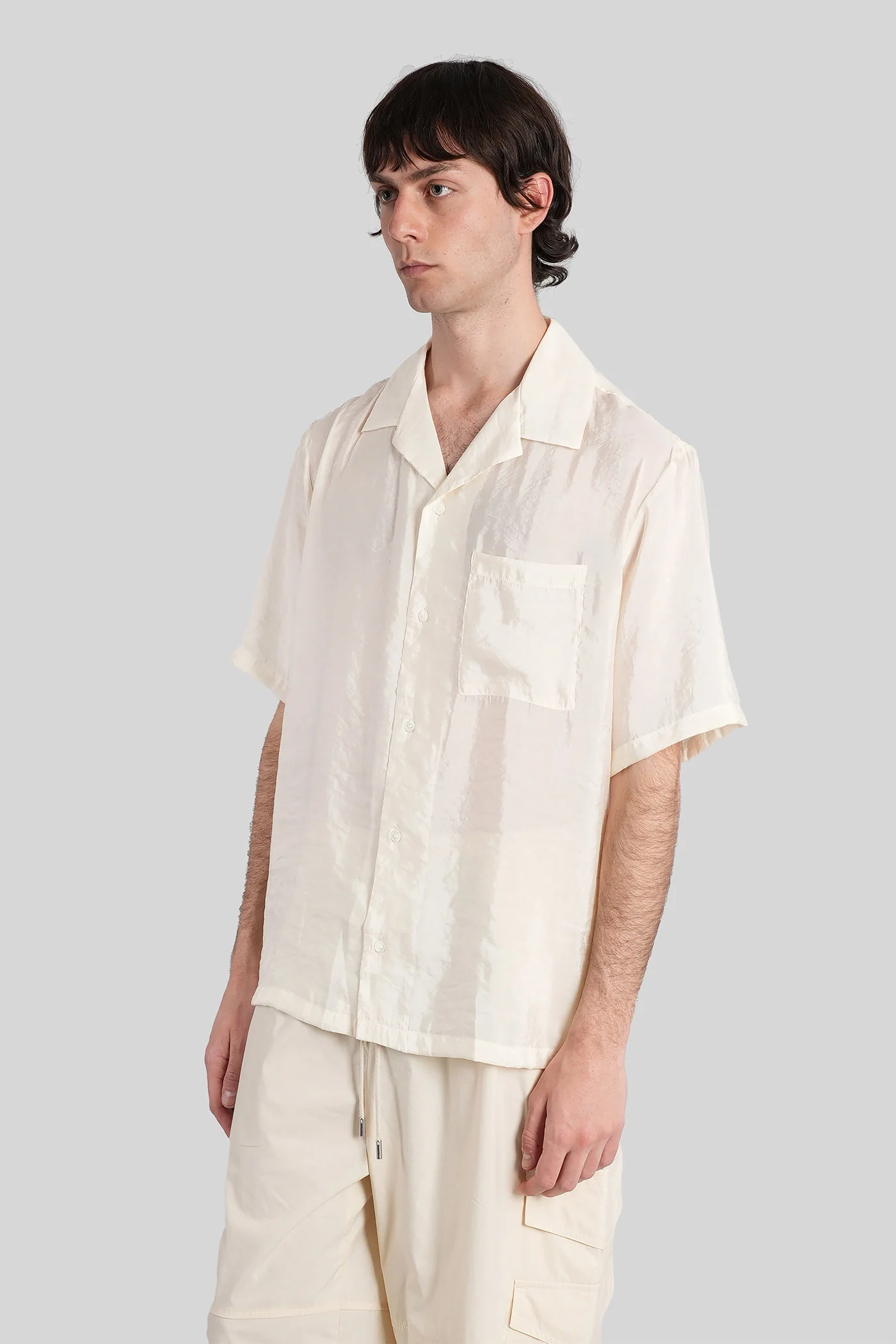 Shirt in beige polyester - Image 4