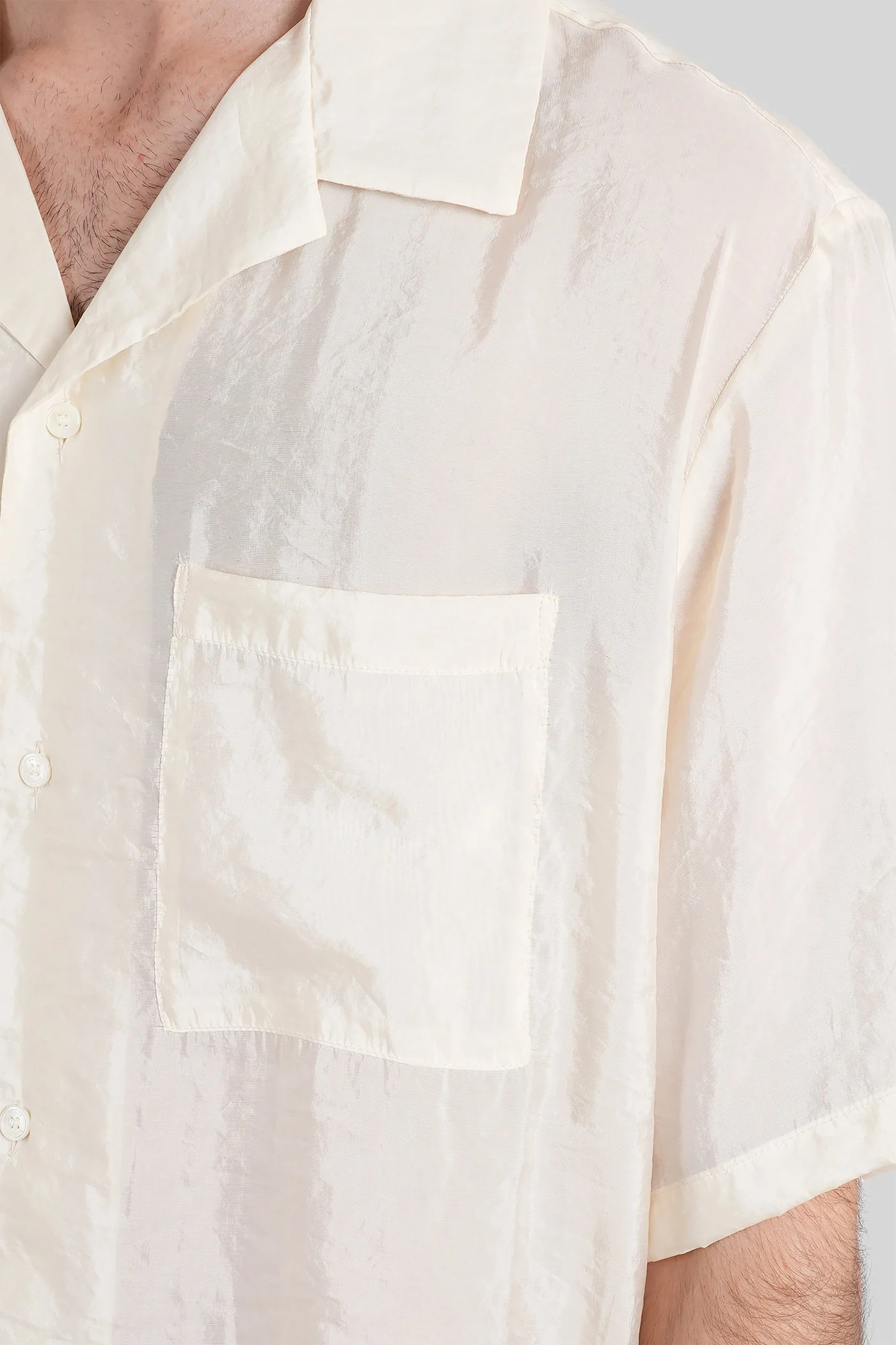 Shirt in beige polyester - Image 5