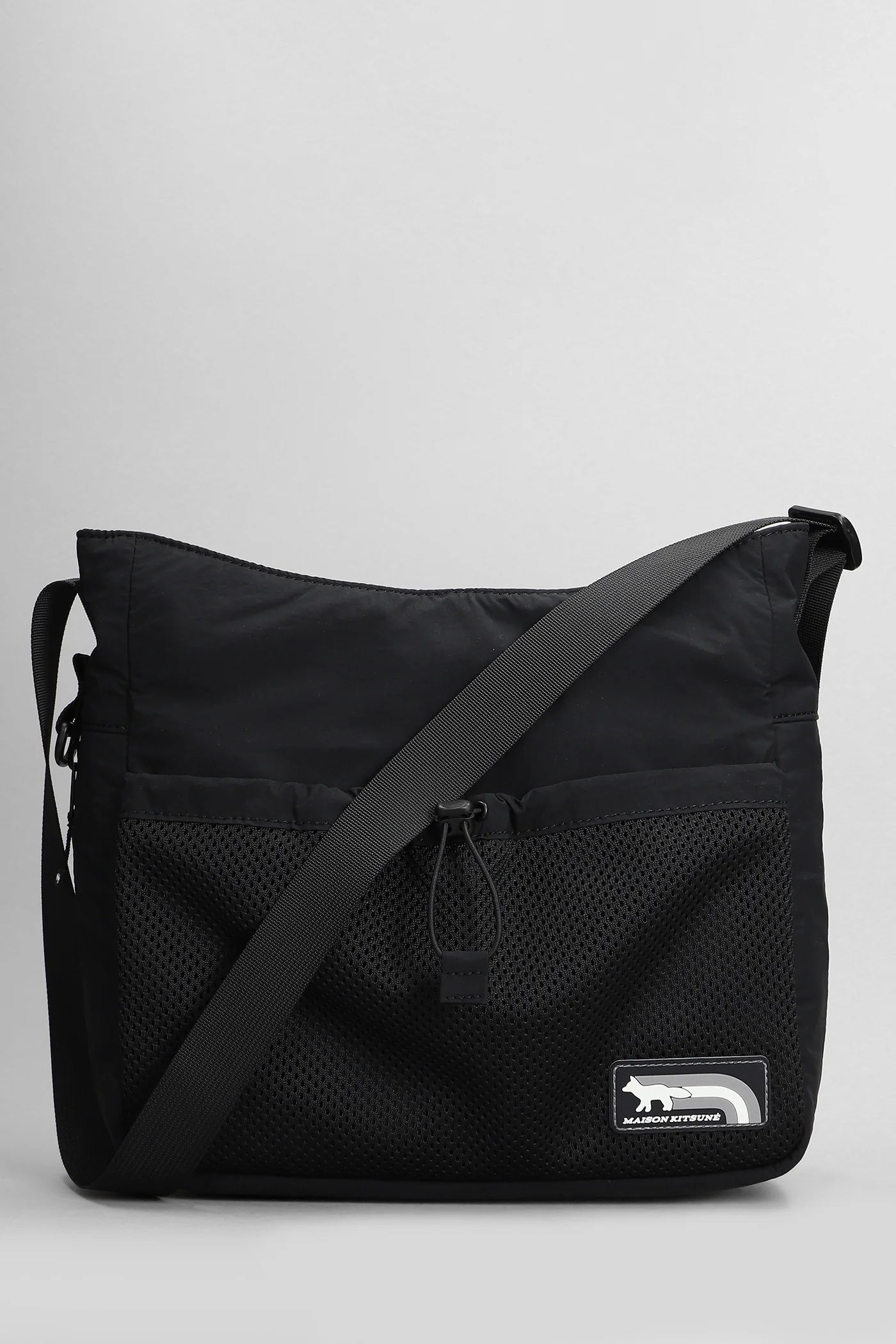 Shoulder bag in black nylon