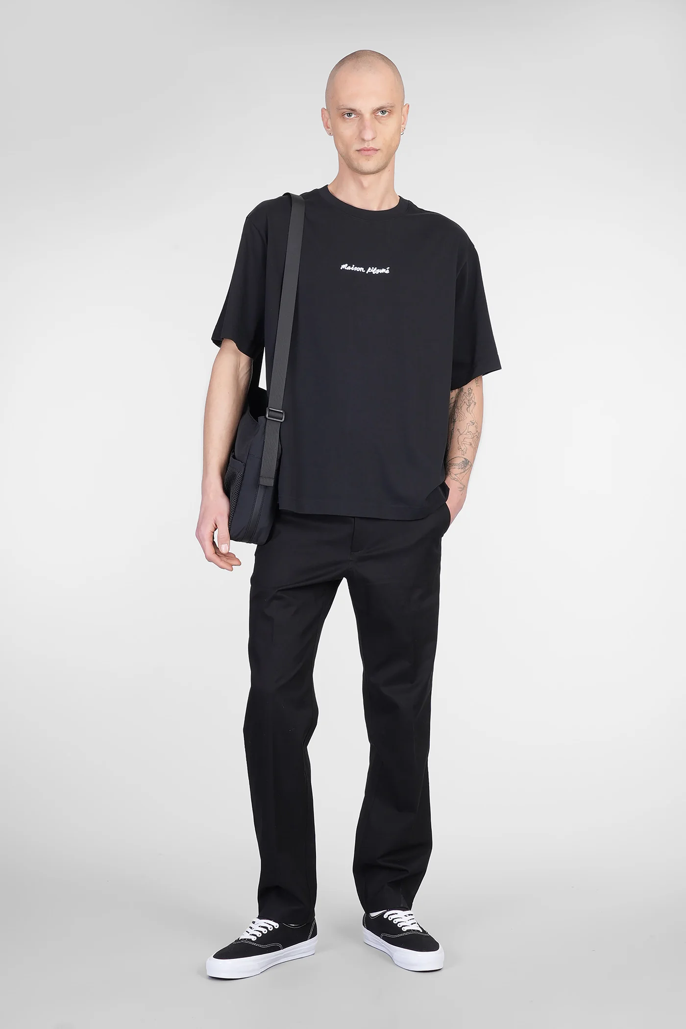 T-Shirt in black cotton - Image 2