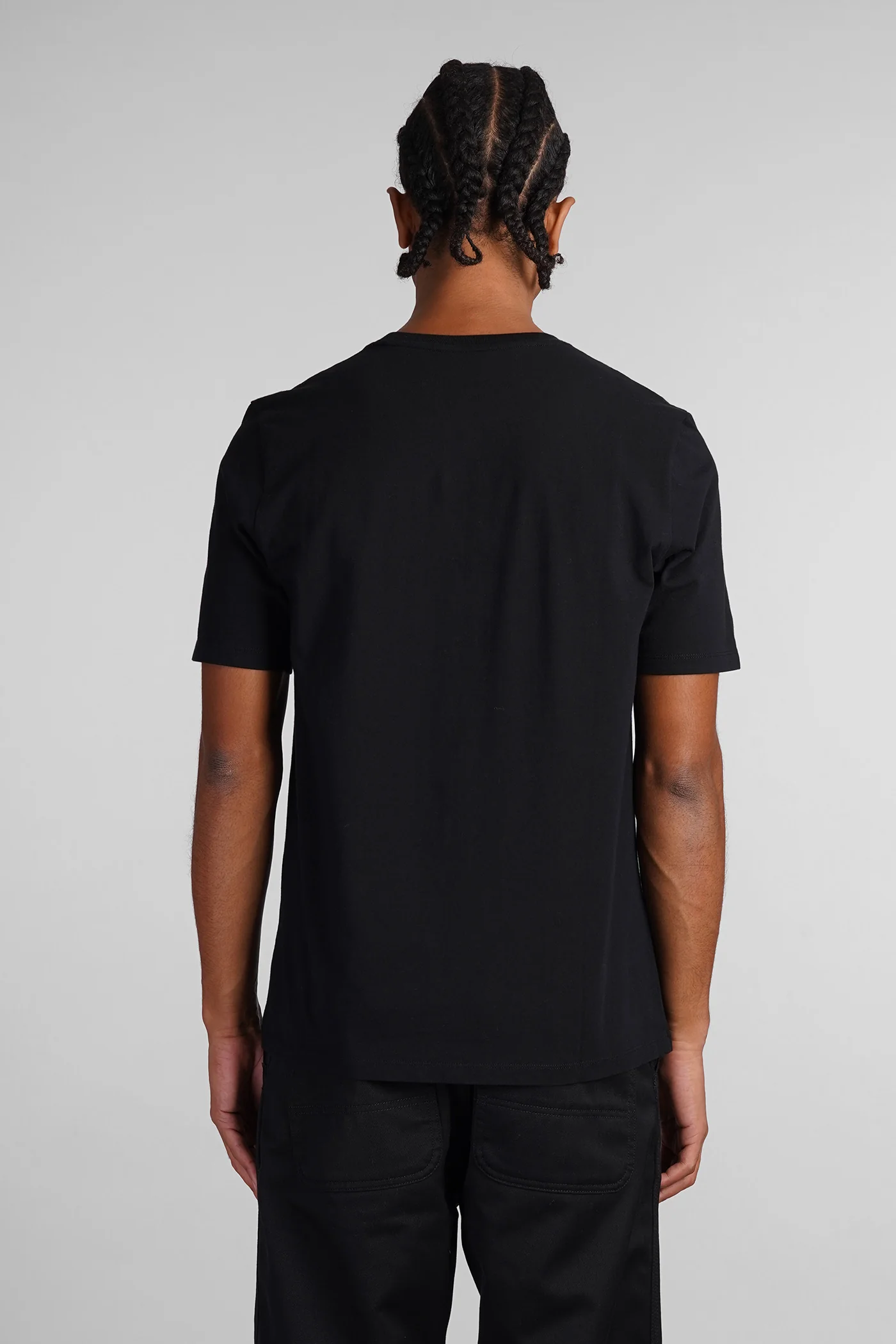 T-Shirt in black cotton - Image 3