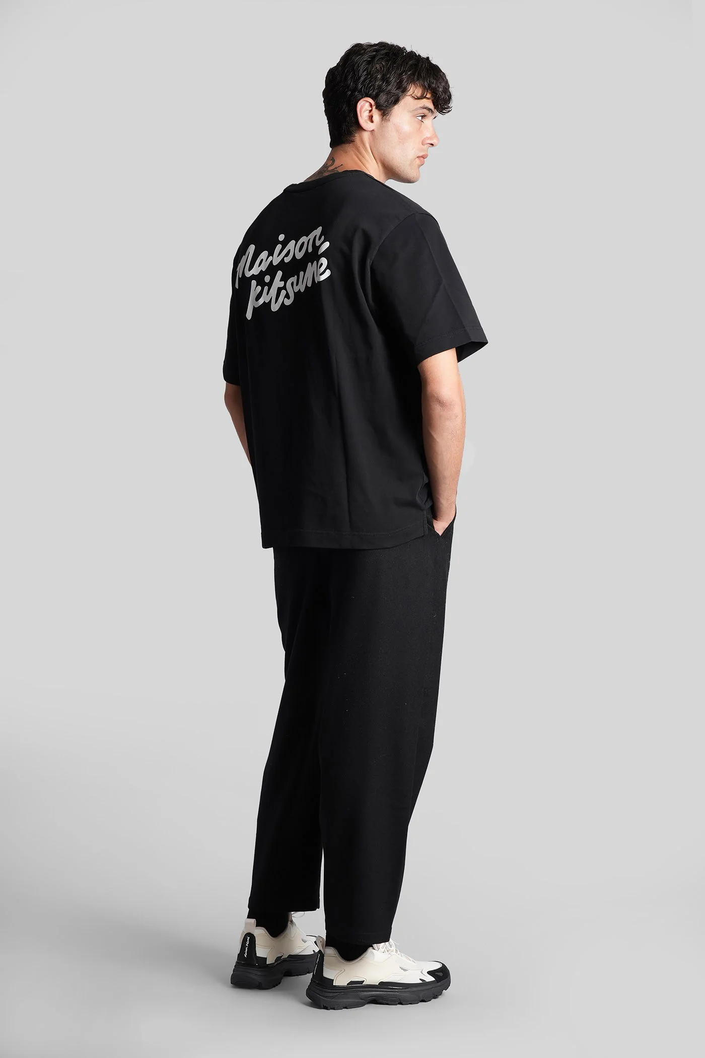 T-Shirt in black cotton - Image 2