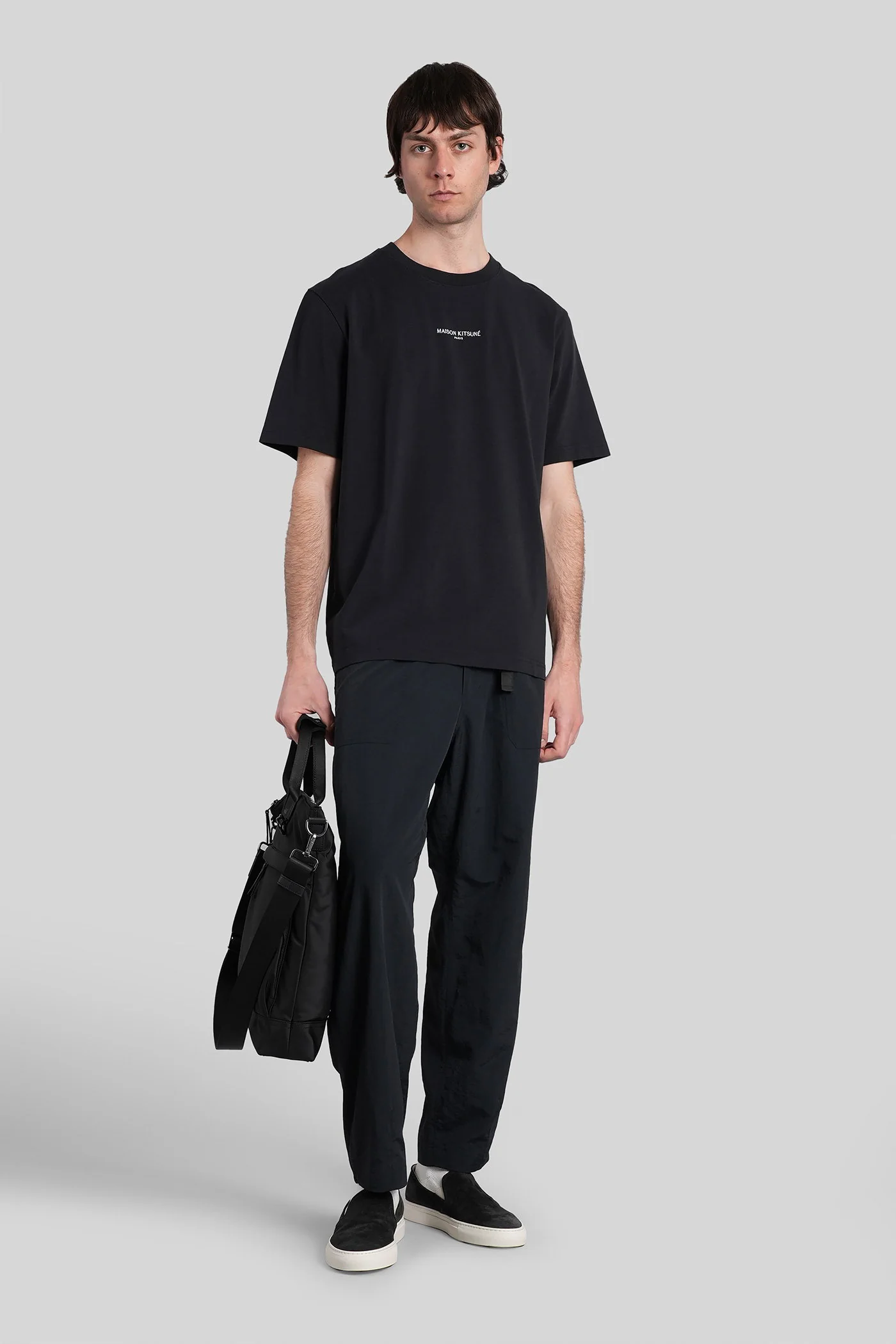 T-Shirt in black cotton - Image 2