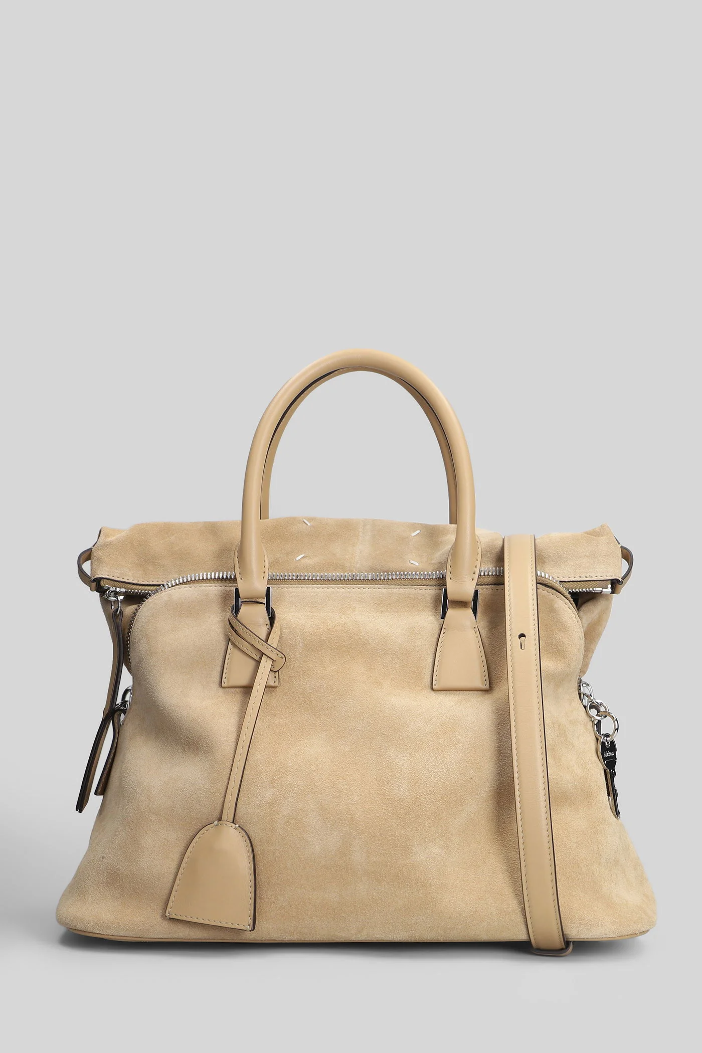 5ac medium Shoulder bag in beige suede