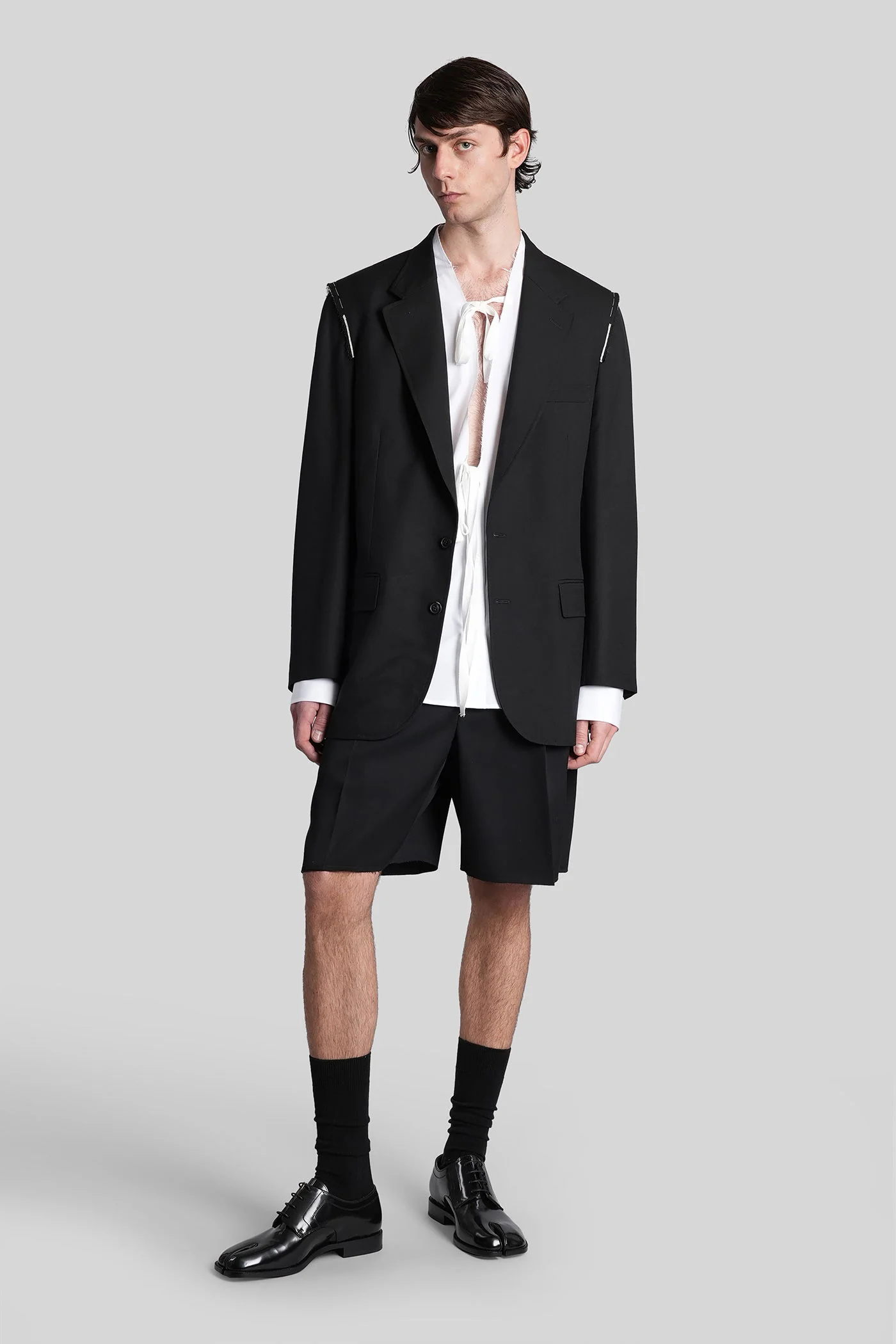 Blazer in black wool - Image 2
