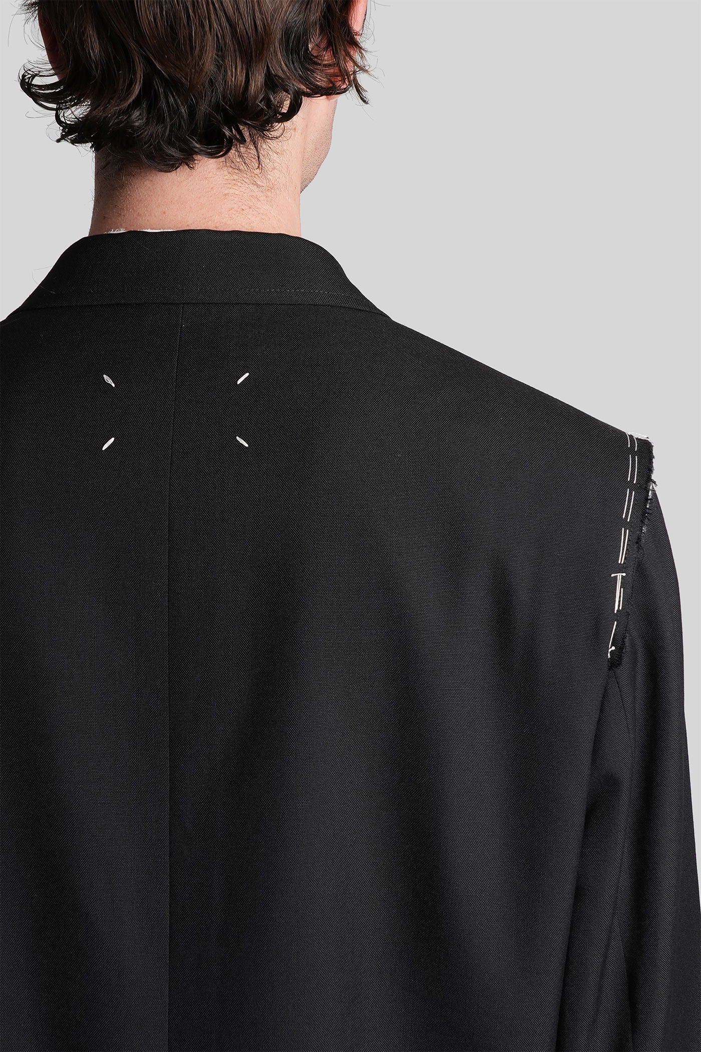 Blazer in black wool - Image 5