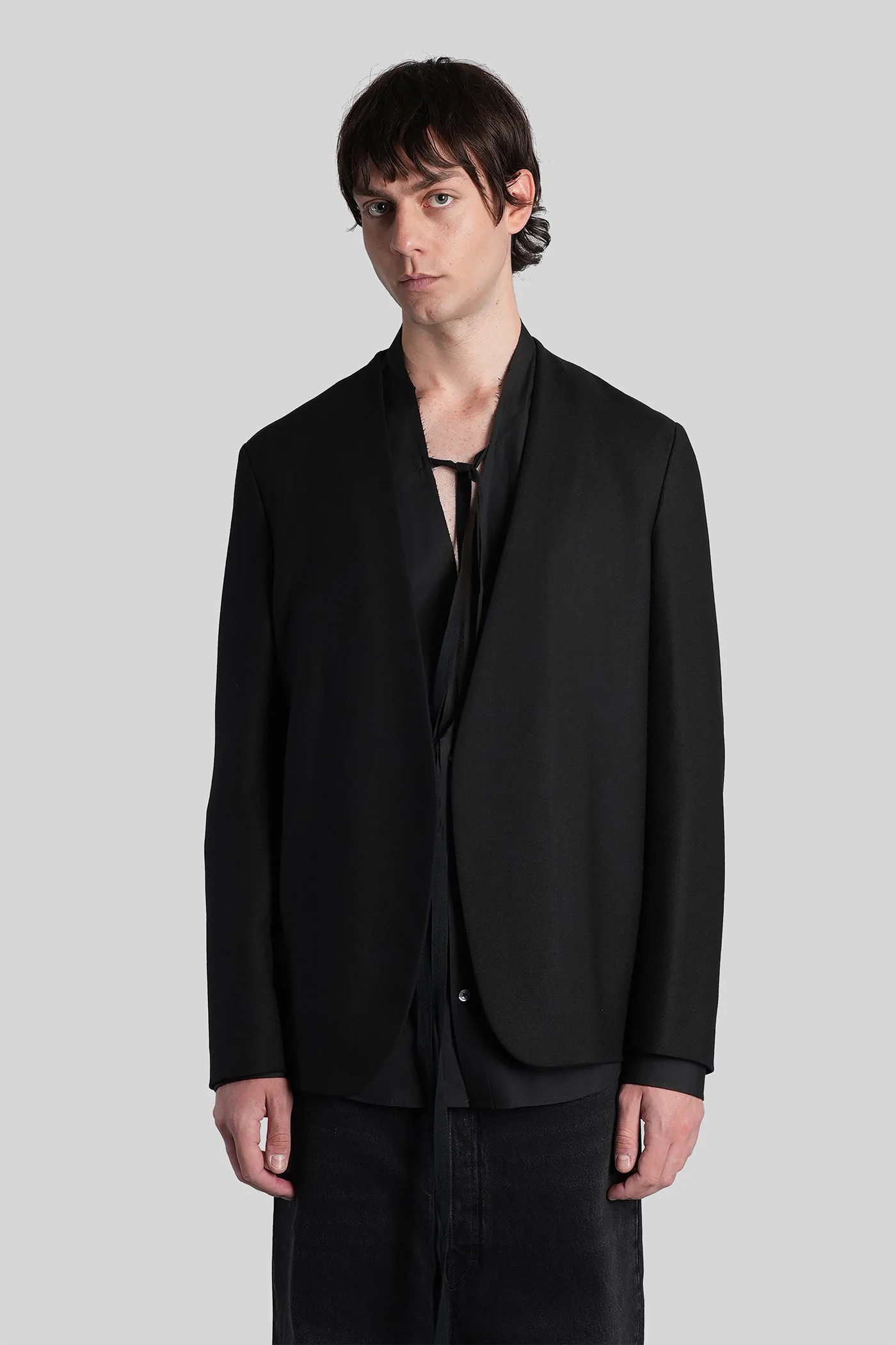 Blazer in black wool