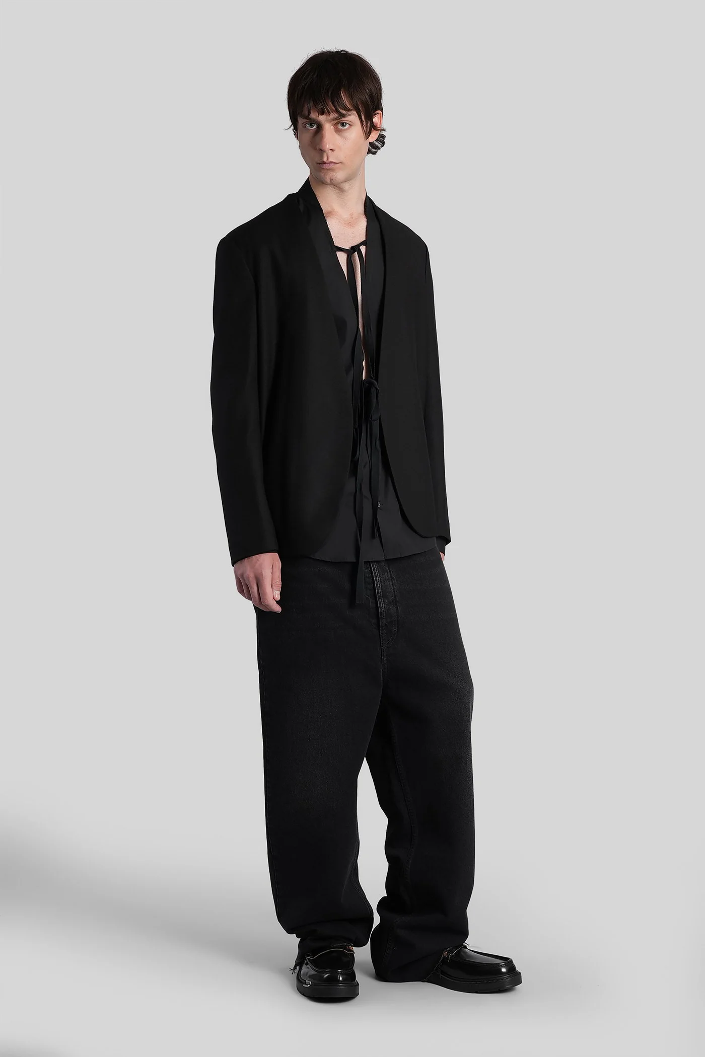 Blazer in black wool - Image 2