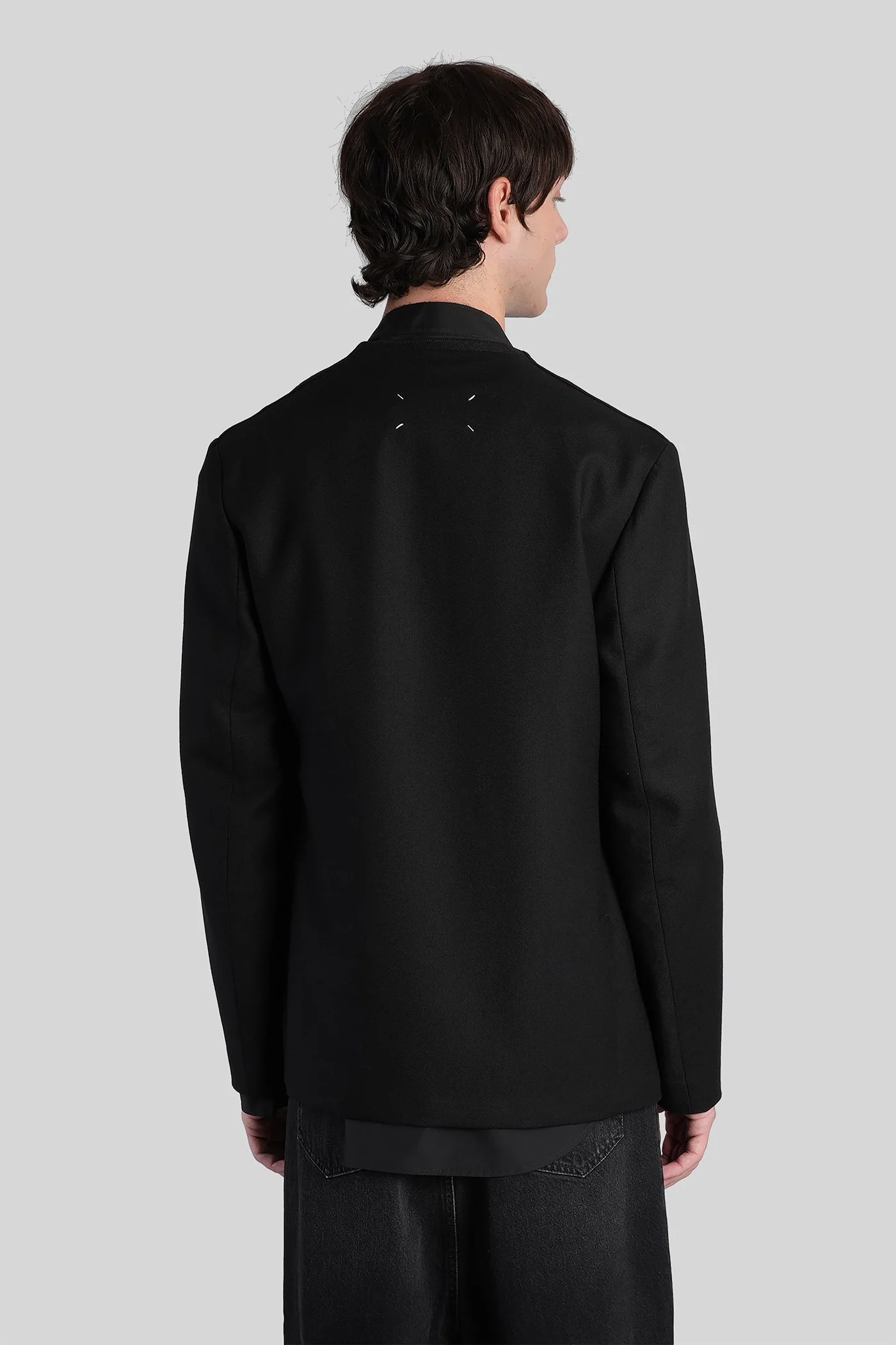 Blazer in black wool - Image 3