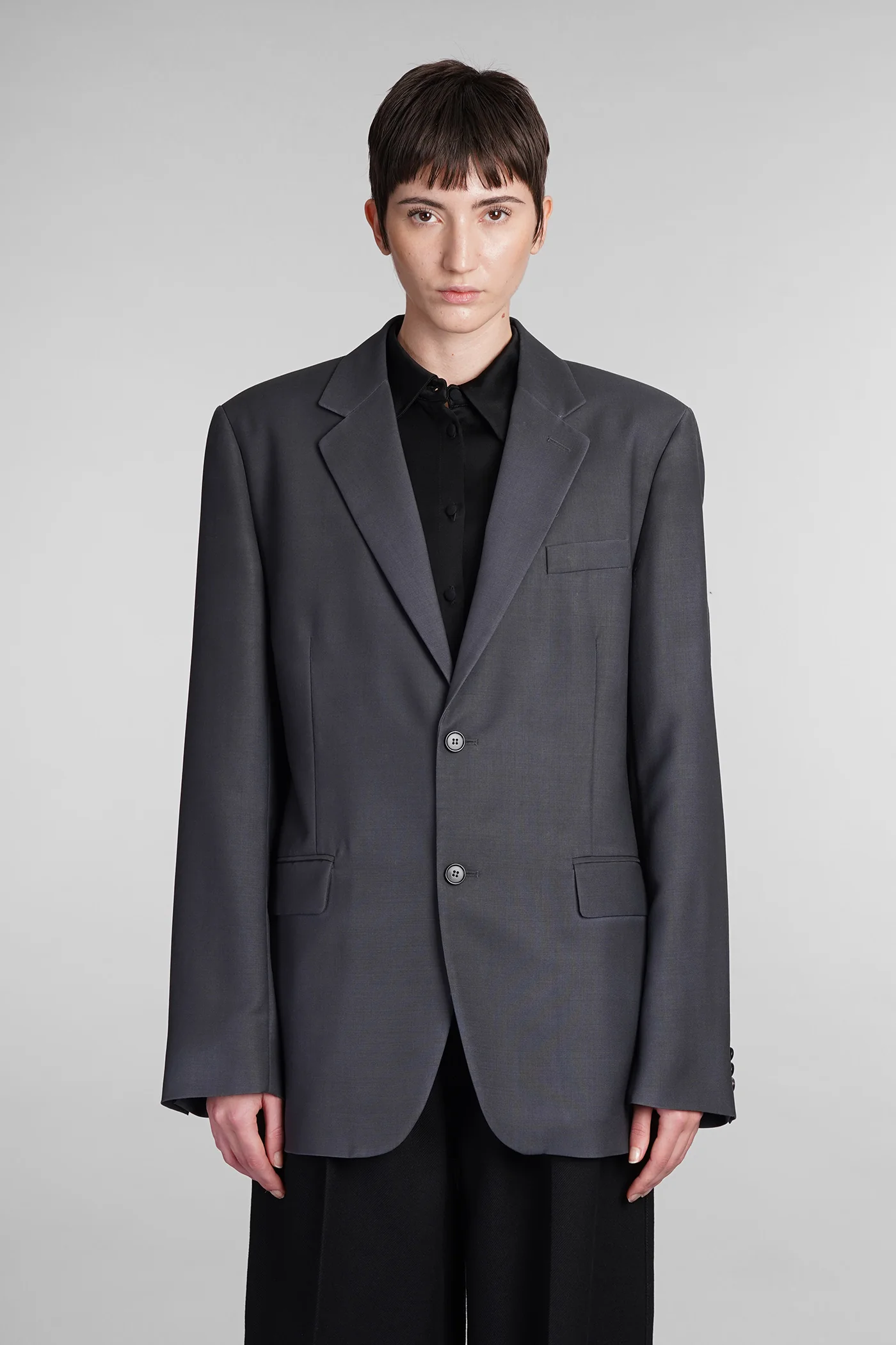 Blazer in grey wool - Image 11