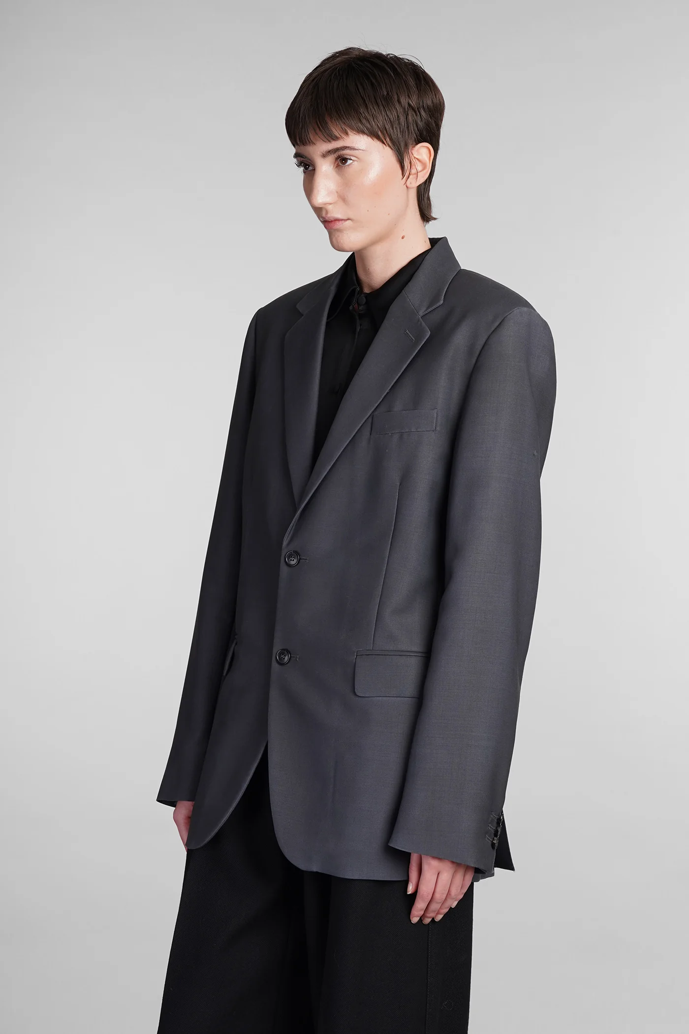 Blazer in grey wool - Image 14