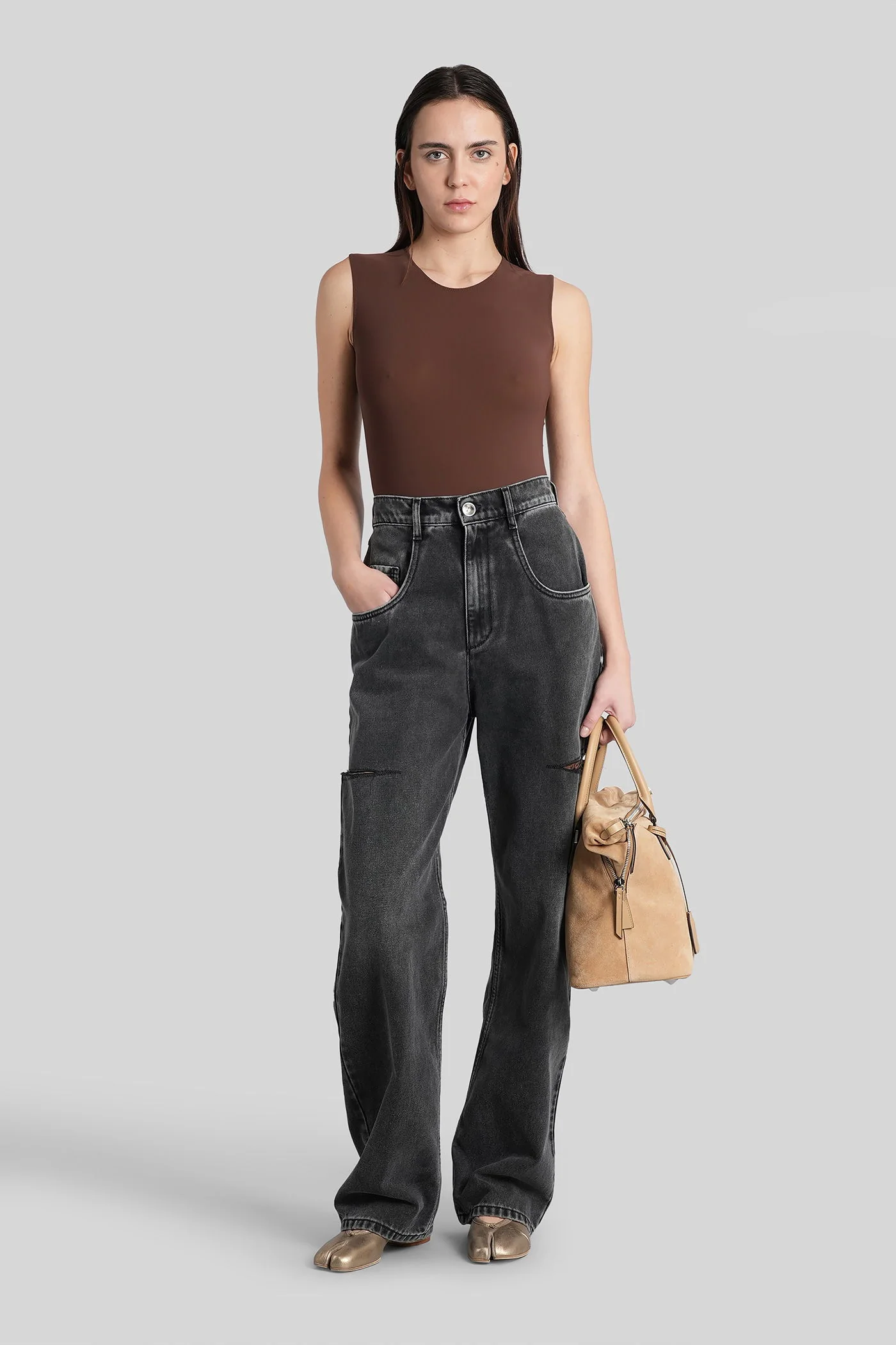 Body in brown polyamide - Image 2