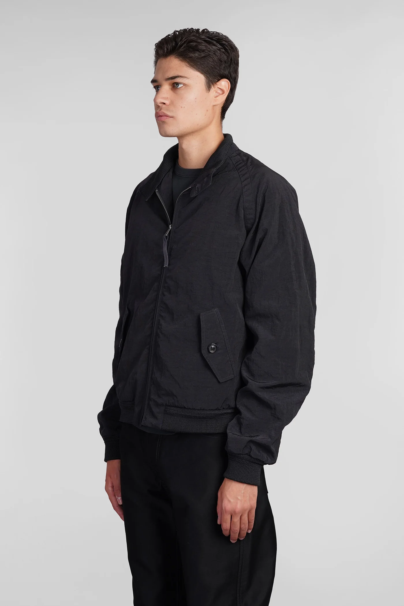 Casual jacket in black polyamide - Image 4
