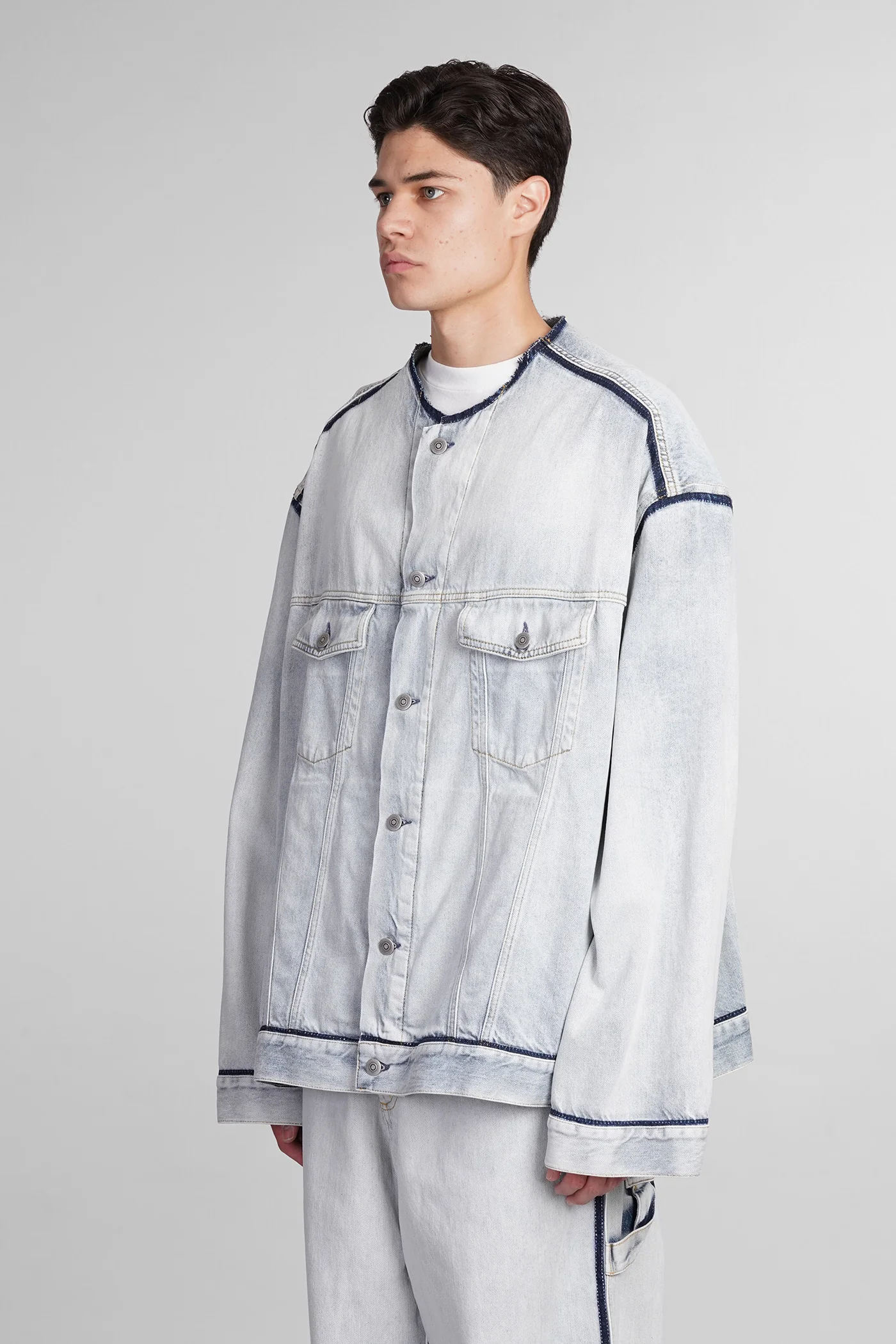 Denim Jackets in cyan denim - Image 4