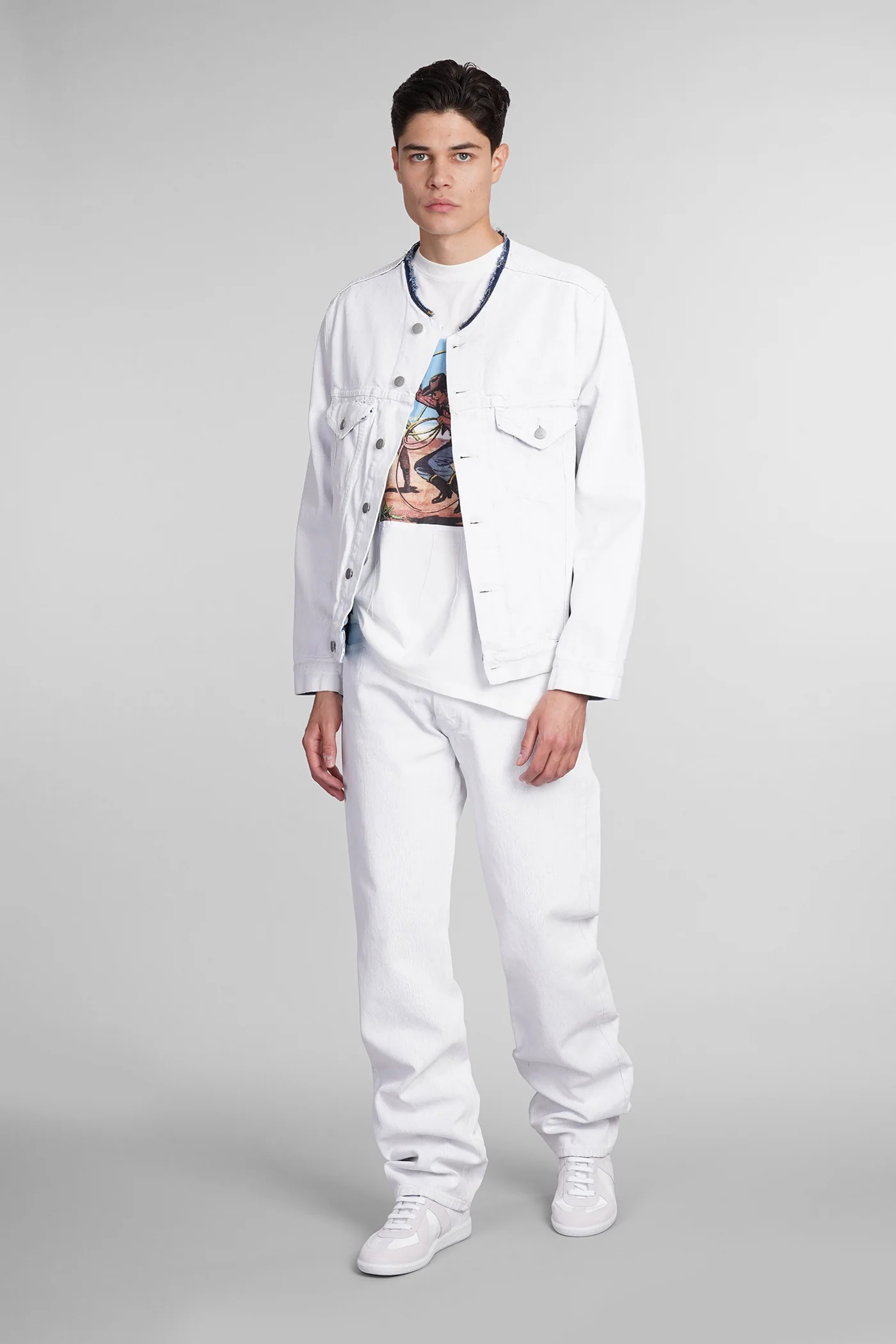 Denim Jackets in white denim - Image 2