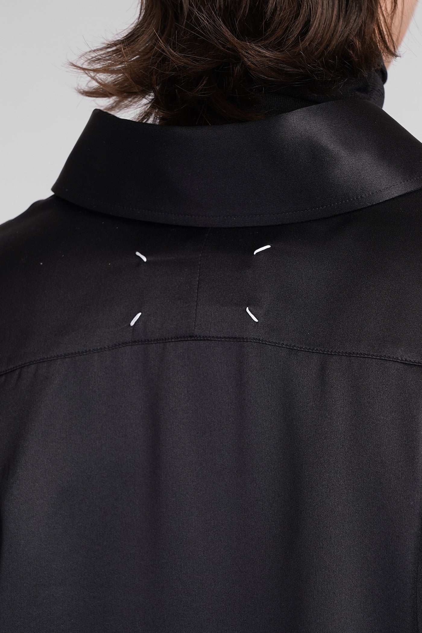 Dress woman  in black silk - Image 5