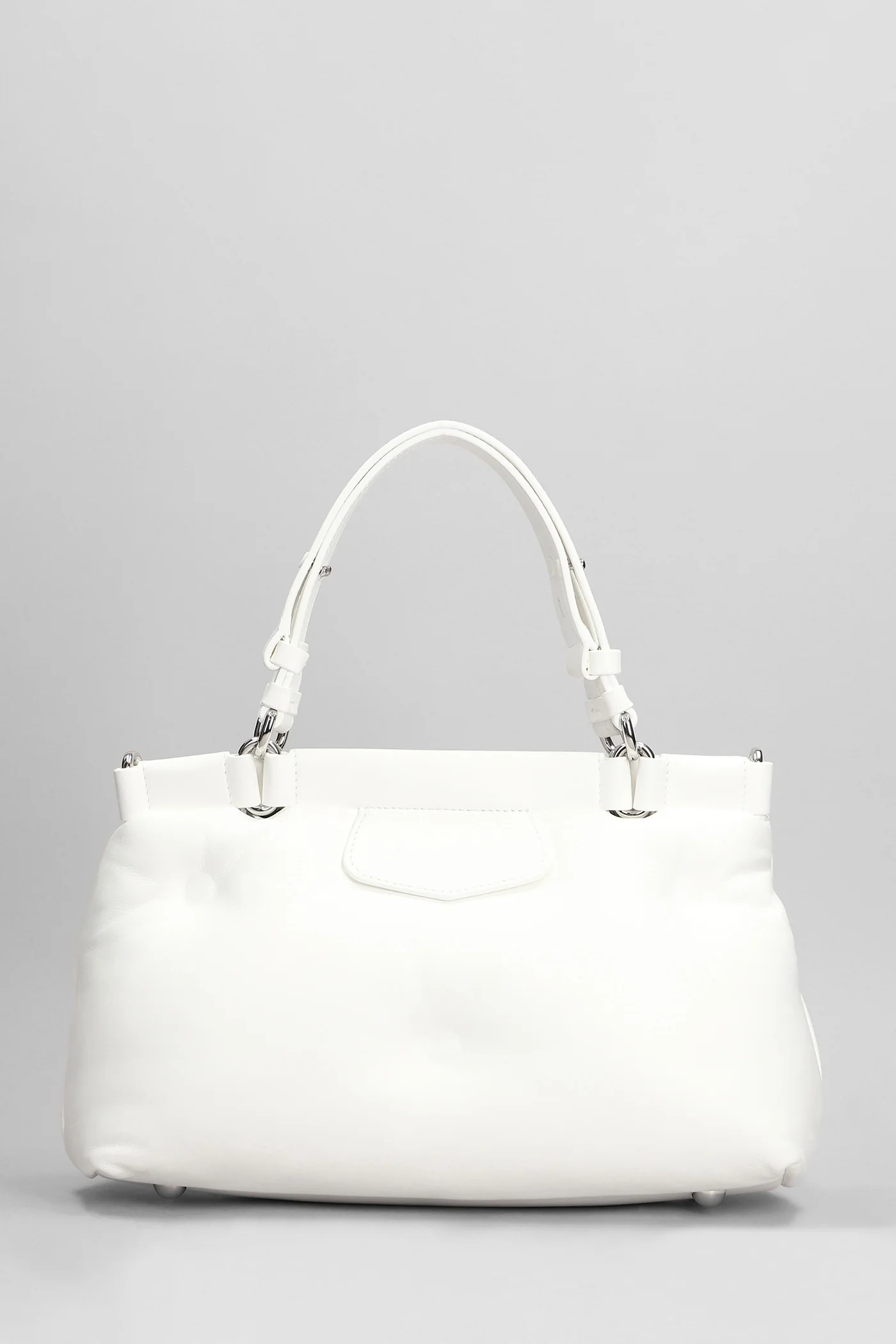 Glam slam Hand bag in white leather - Image 3