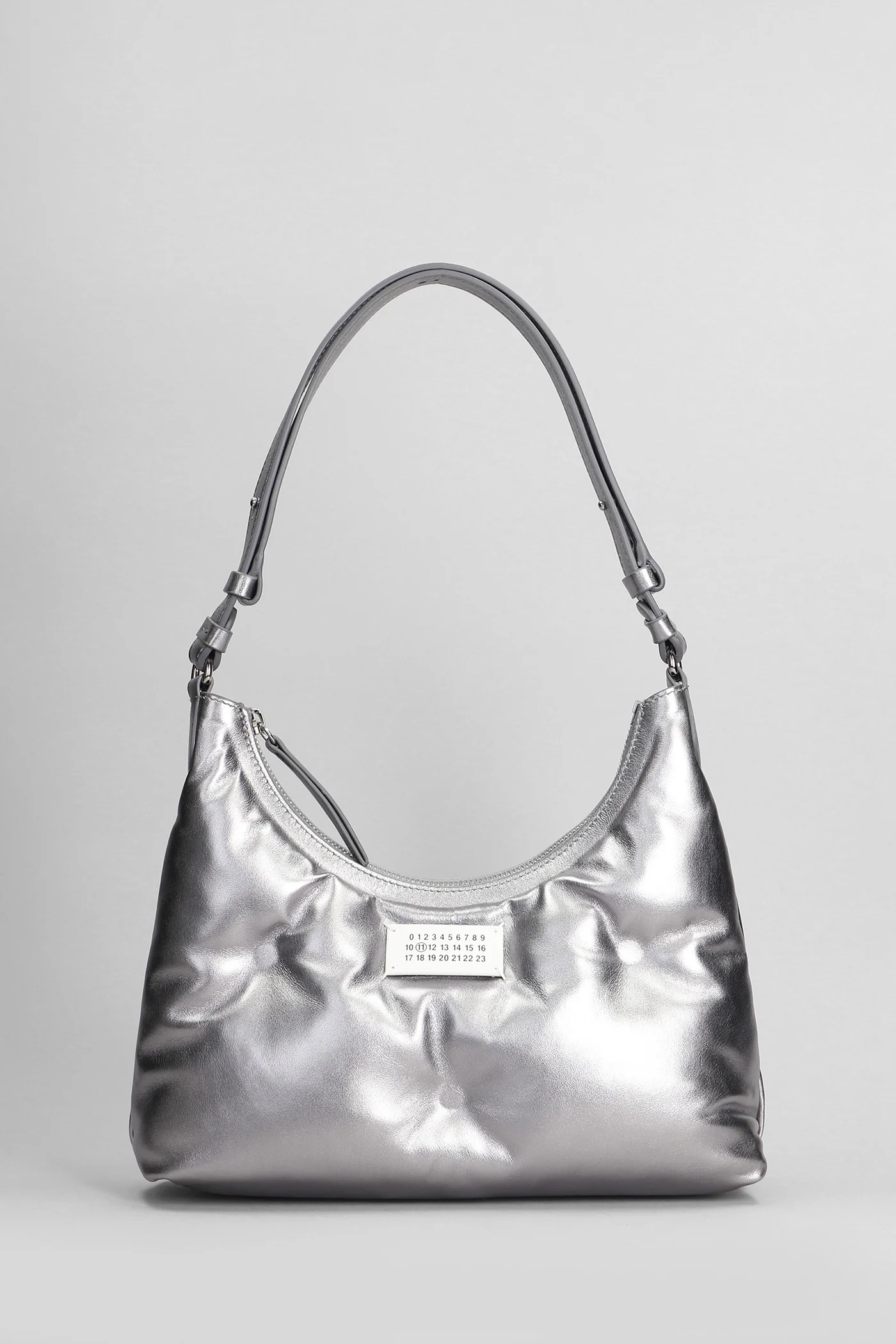 Glam slam Shoulder bag in silver leather - Image 5