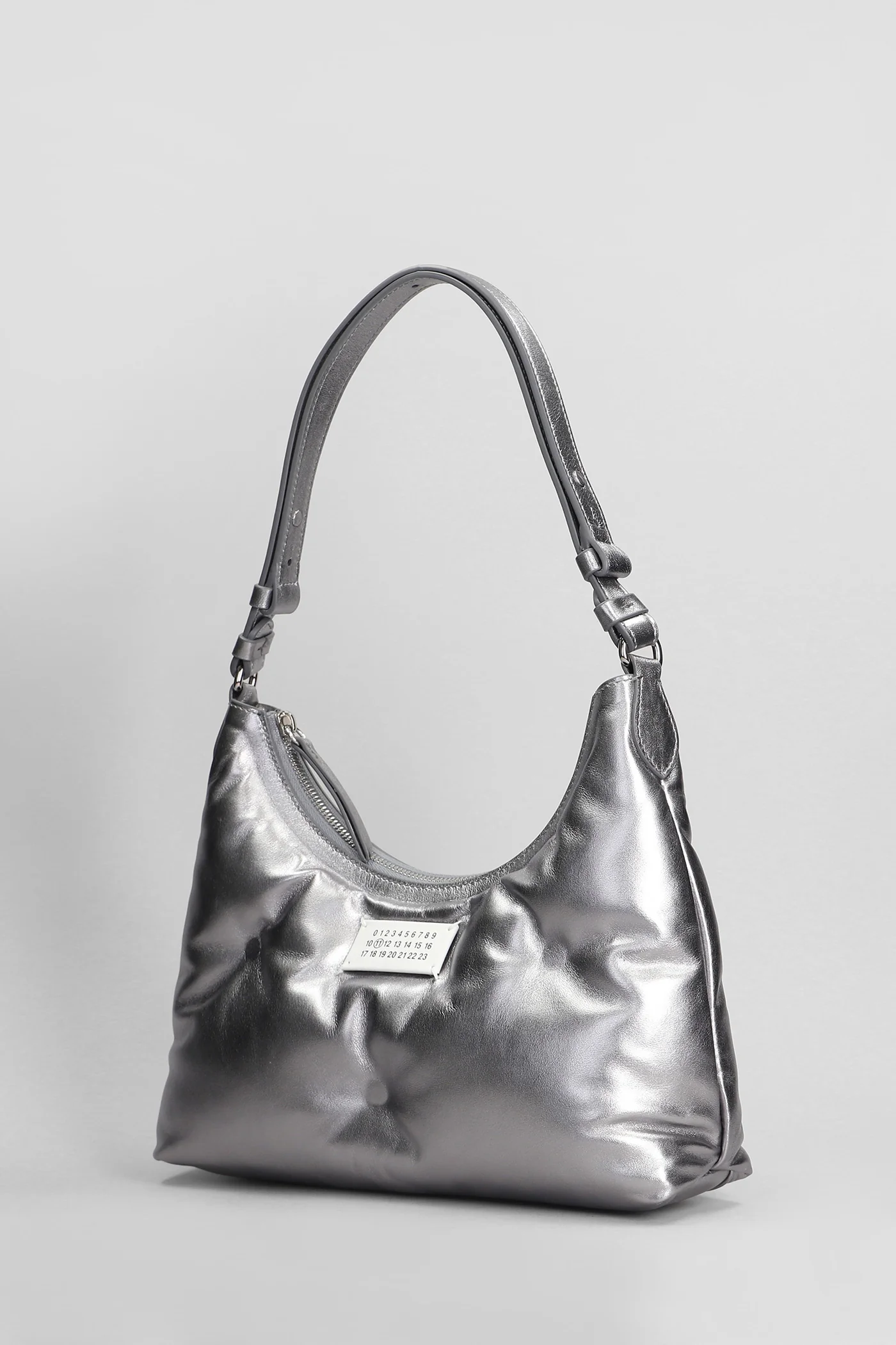 Glam slam Shoulder bag in silver leather - Image 6