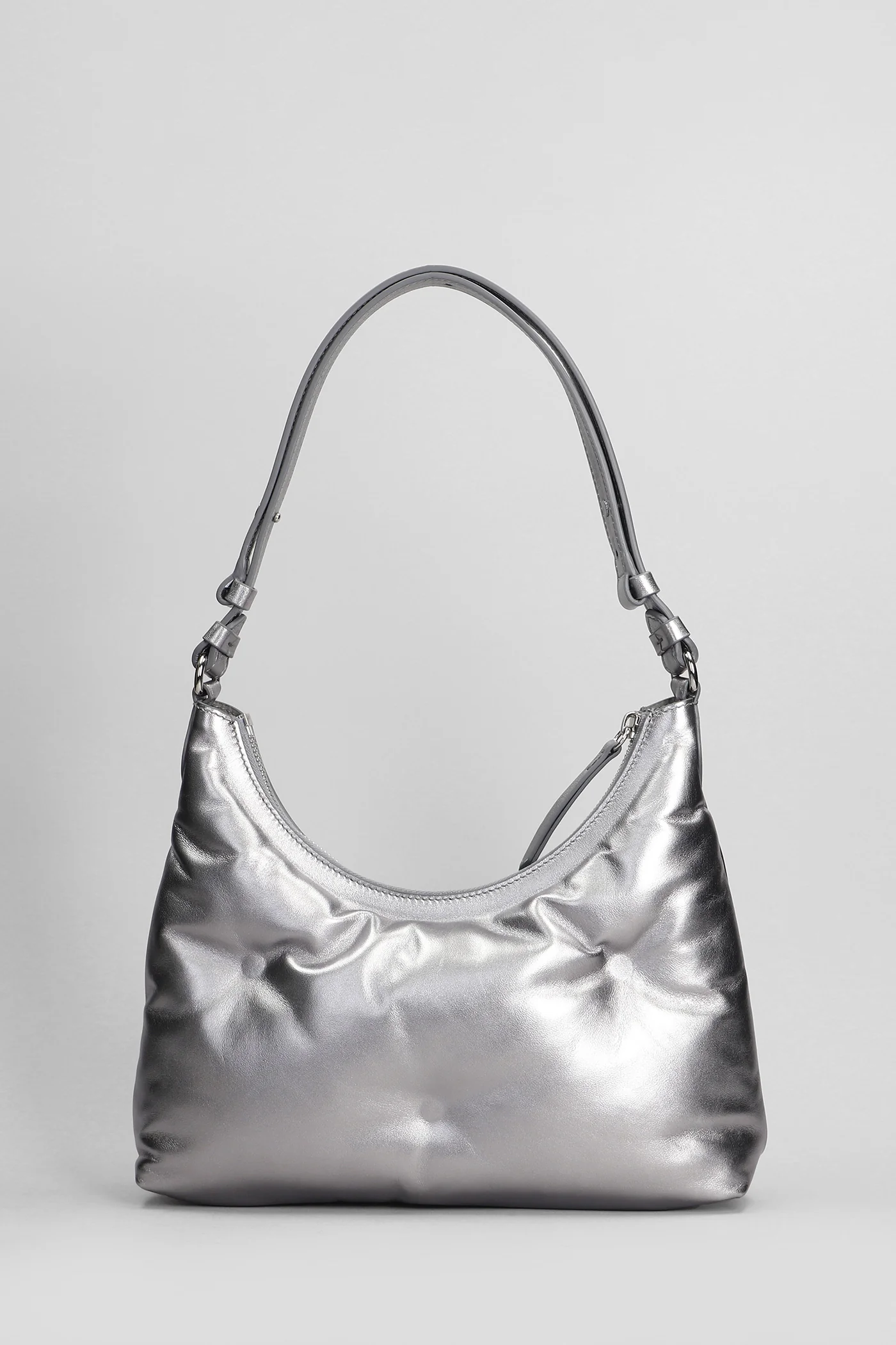 Glam slam Shoulder bag in silver leather - Image 7