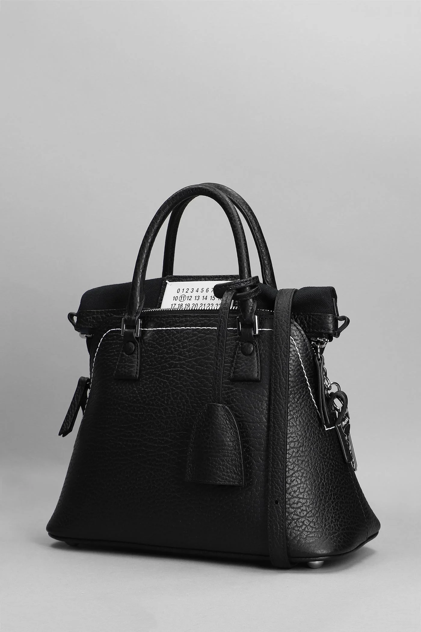 Hand bag in black leather - Image 3