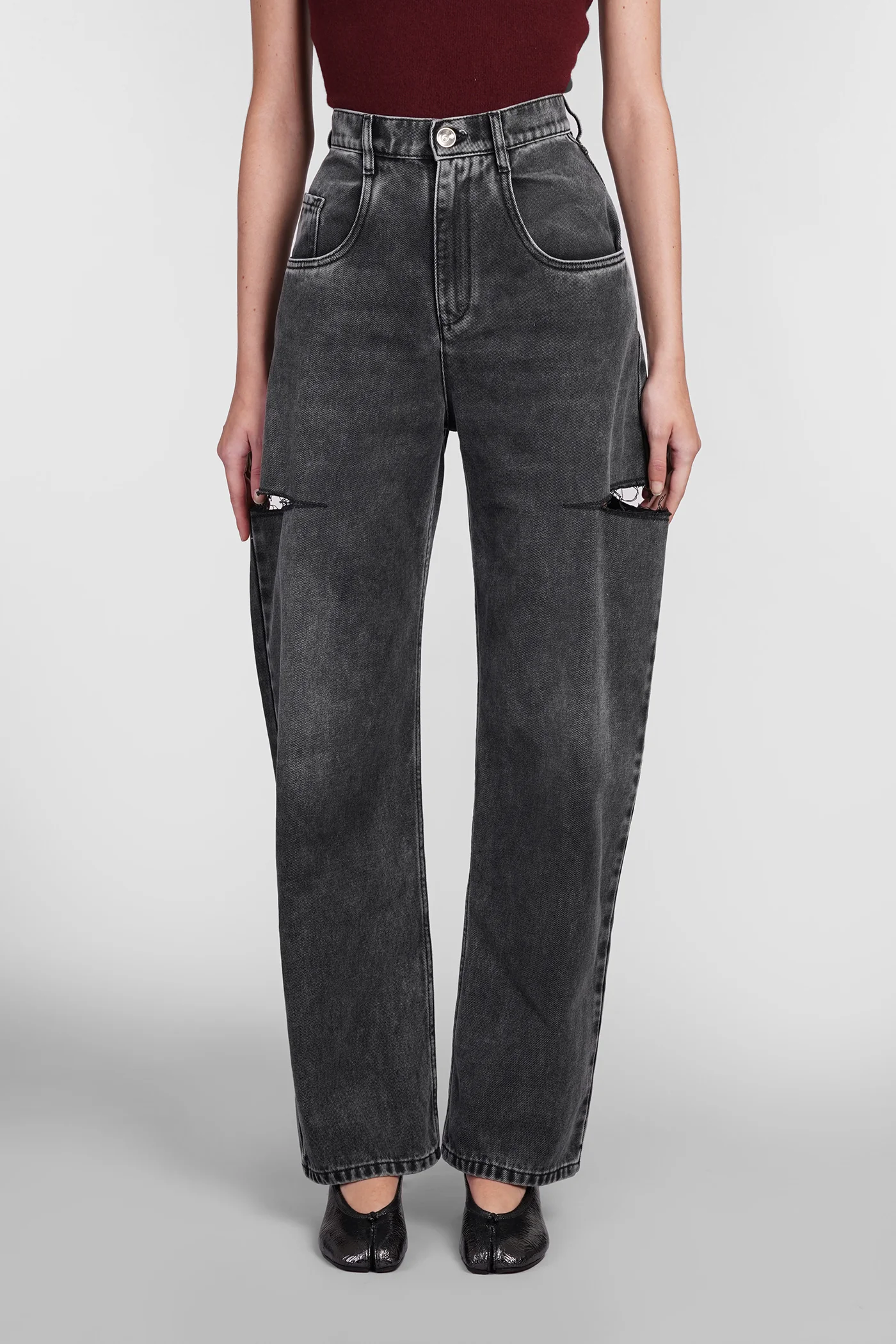 Jeans in black denim