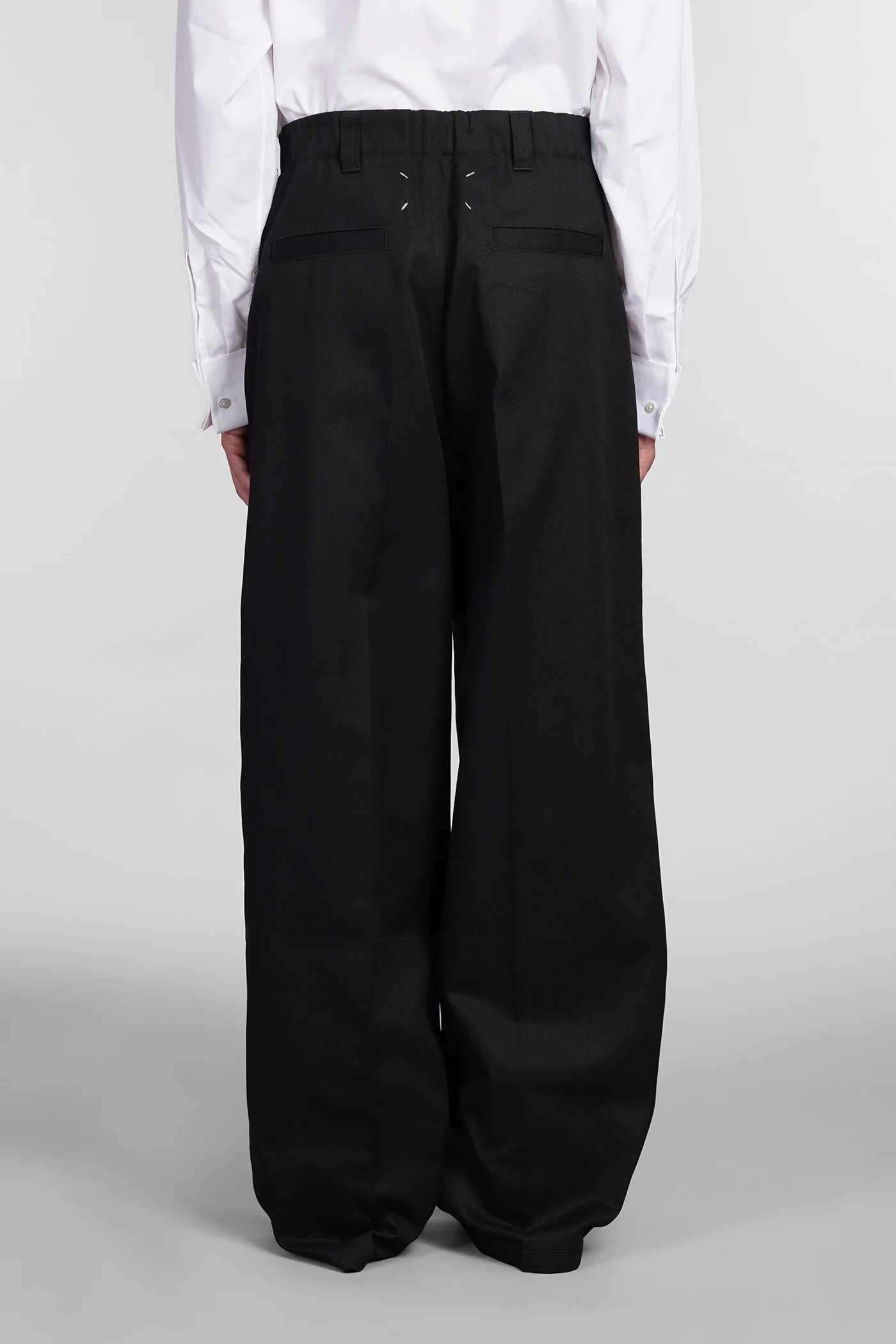 Pants in black cotton - Image 3