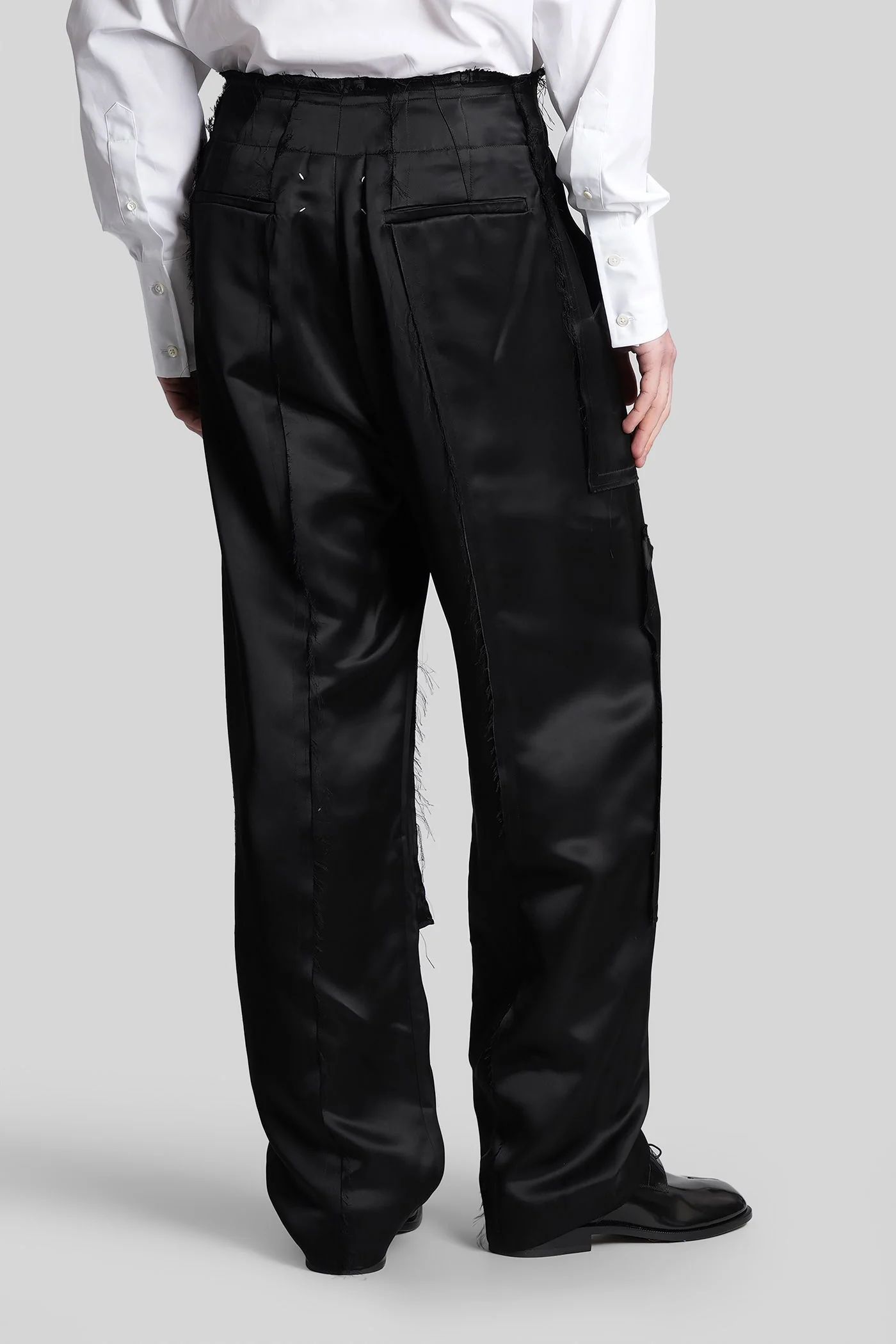 Pants in black viscose - Image 3