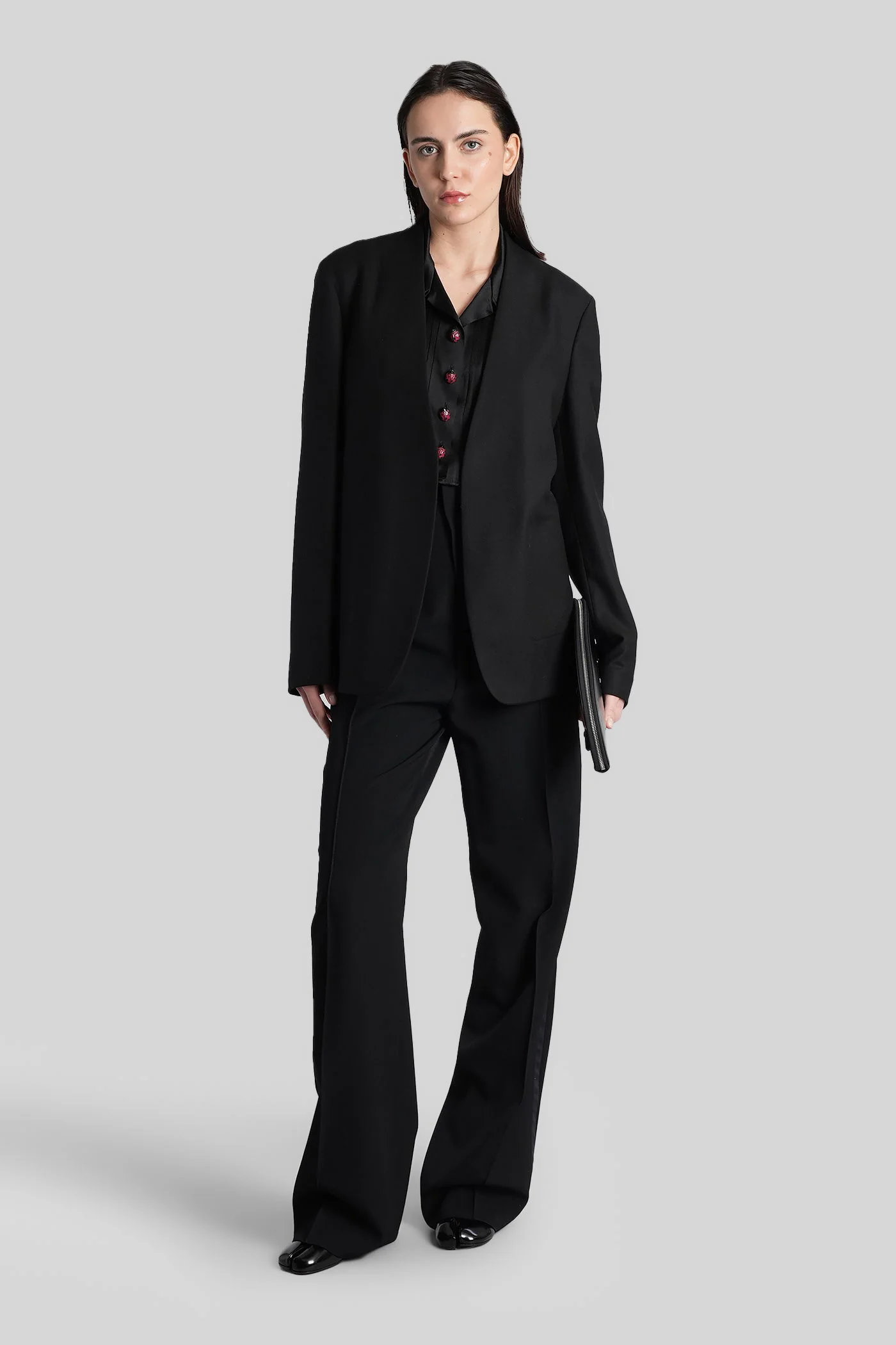 Pants in black wool - Image 2