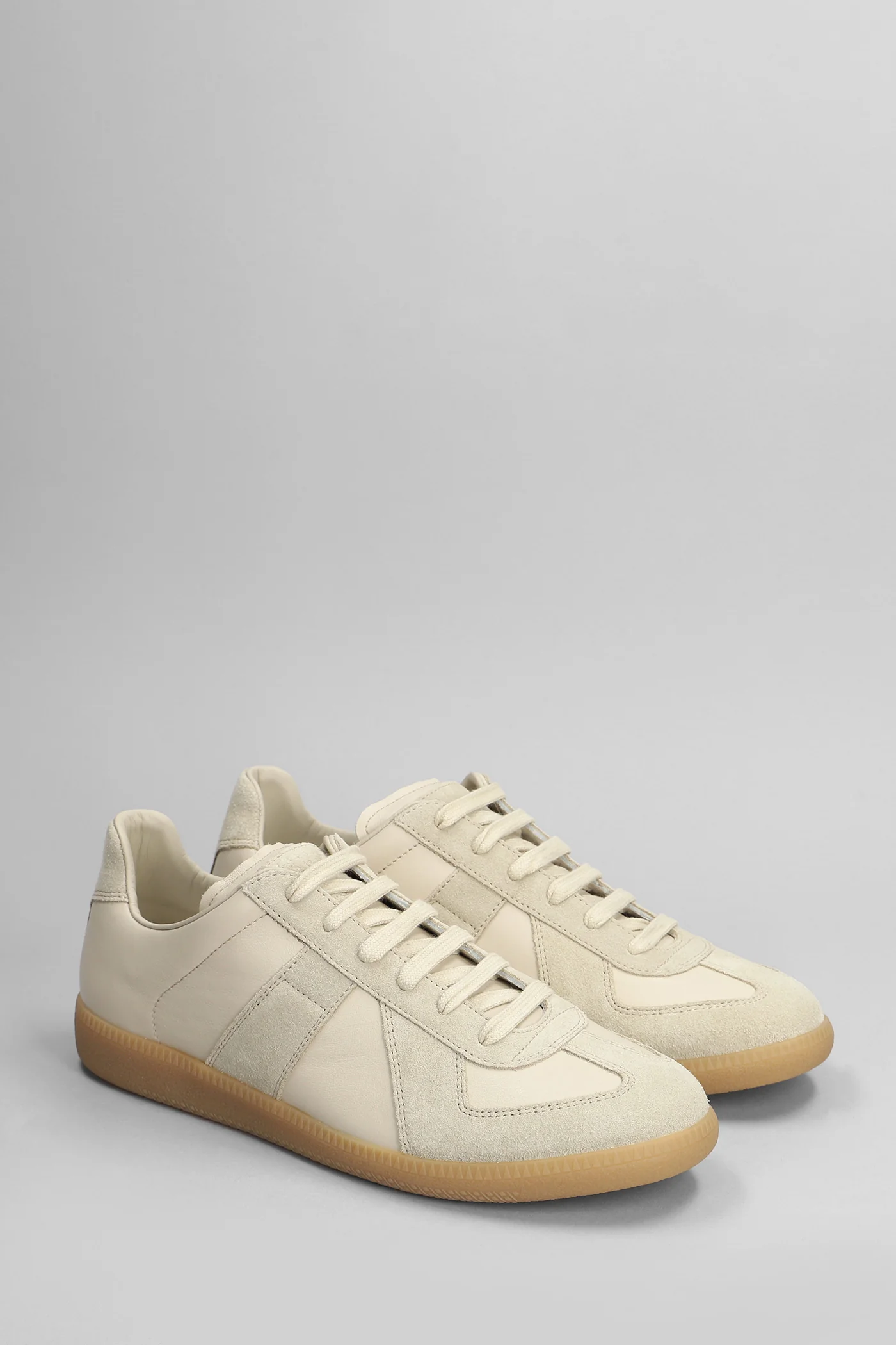 Replica Sneakers in beige suede and leather - Image 2