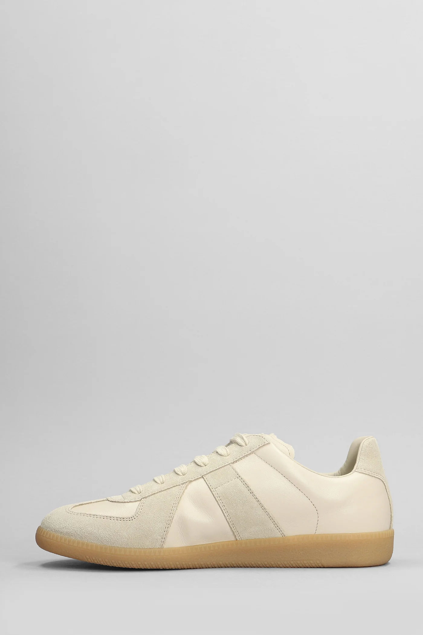 Replica Sneakers in beige suede and leather - Image 3